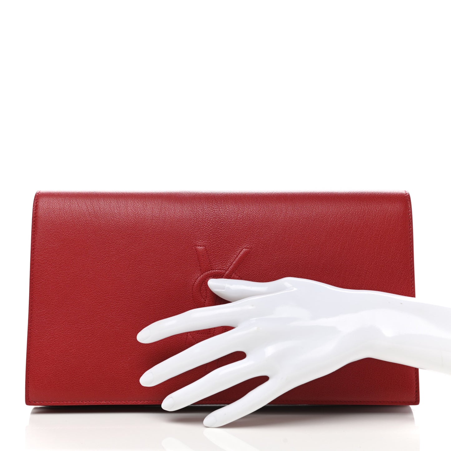 Chevre Large Belle De Jour Clutch Lipstick Fuchsia