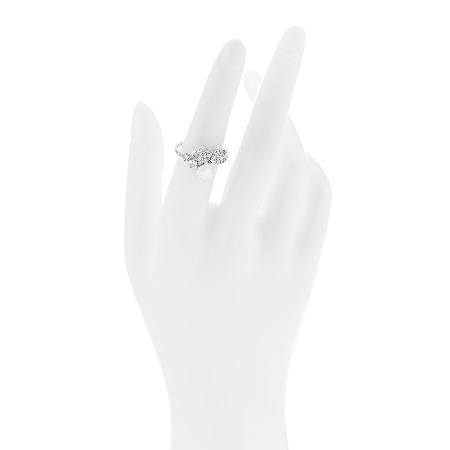 Platinum Diamond Paper Flowers Mixed Cluster Ring 52 6