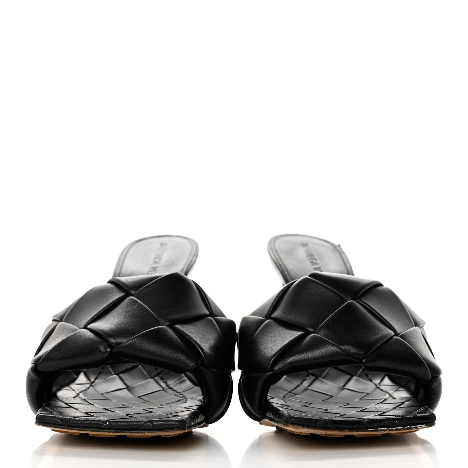 Bottega Veneta Nappa Maxi Intrecciato Lido Mule Sandals 37 Black 2 of 8