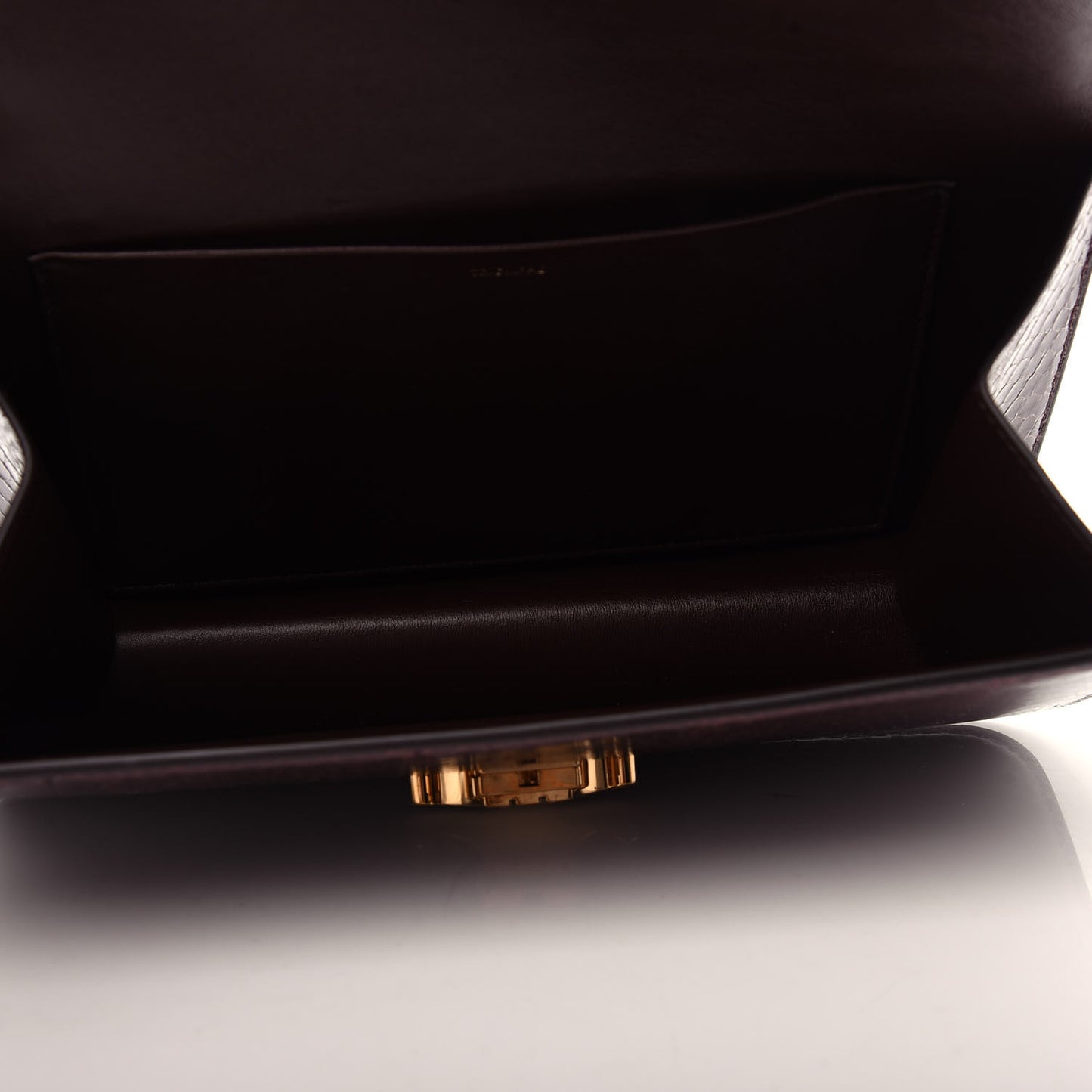 Snakeskin Triomphe Clutch Brown