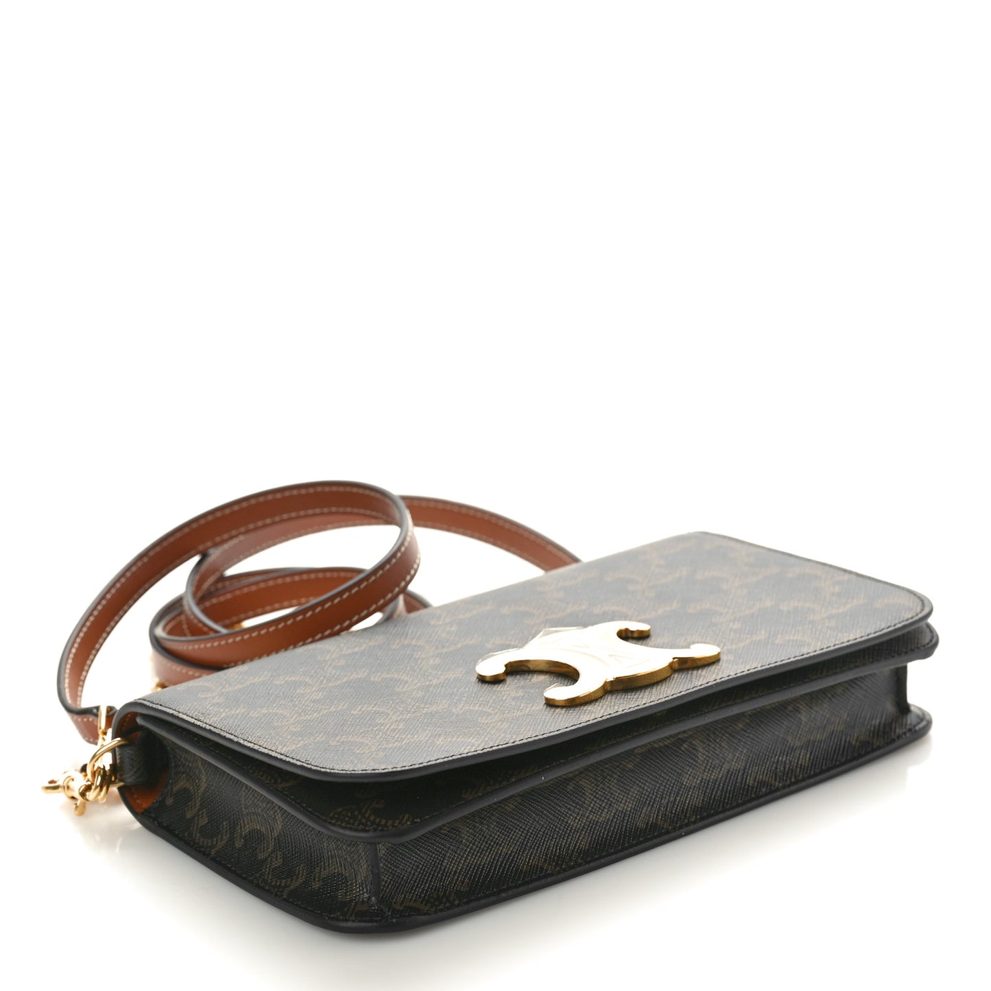 Triomphe Canvas Multipochette Tan