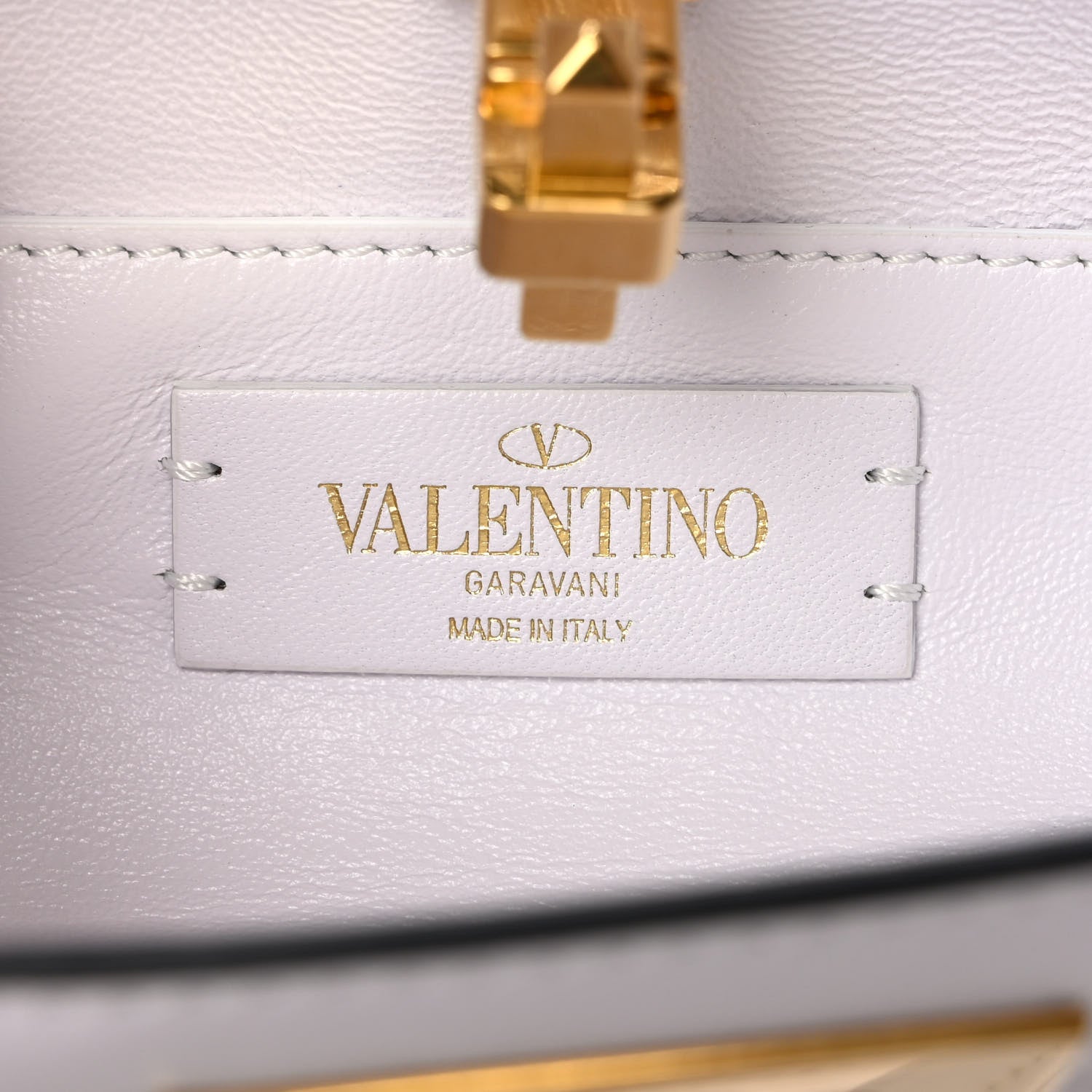 Valentino Garavani PVC Calfskin Small Roman Stud The Handle Bag Trasparente Optic White 6 of 8