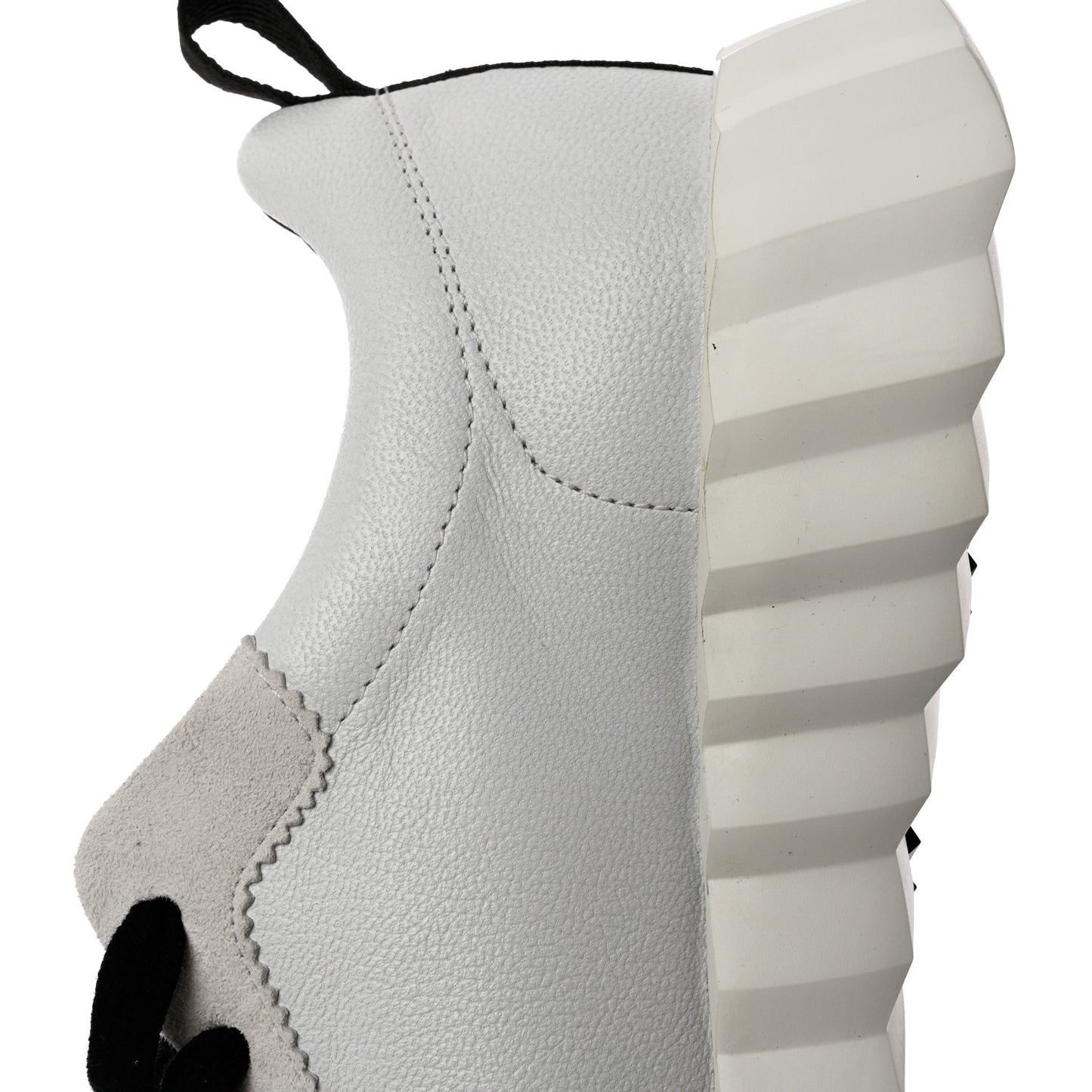 Goatskin Suede Goatskin Bouncing Sneakers 39 White Black