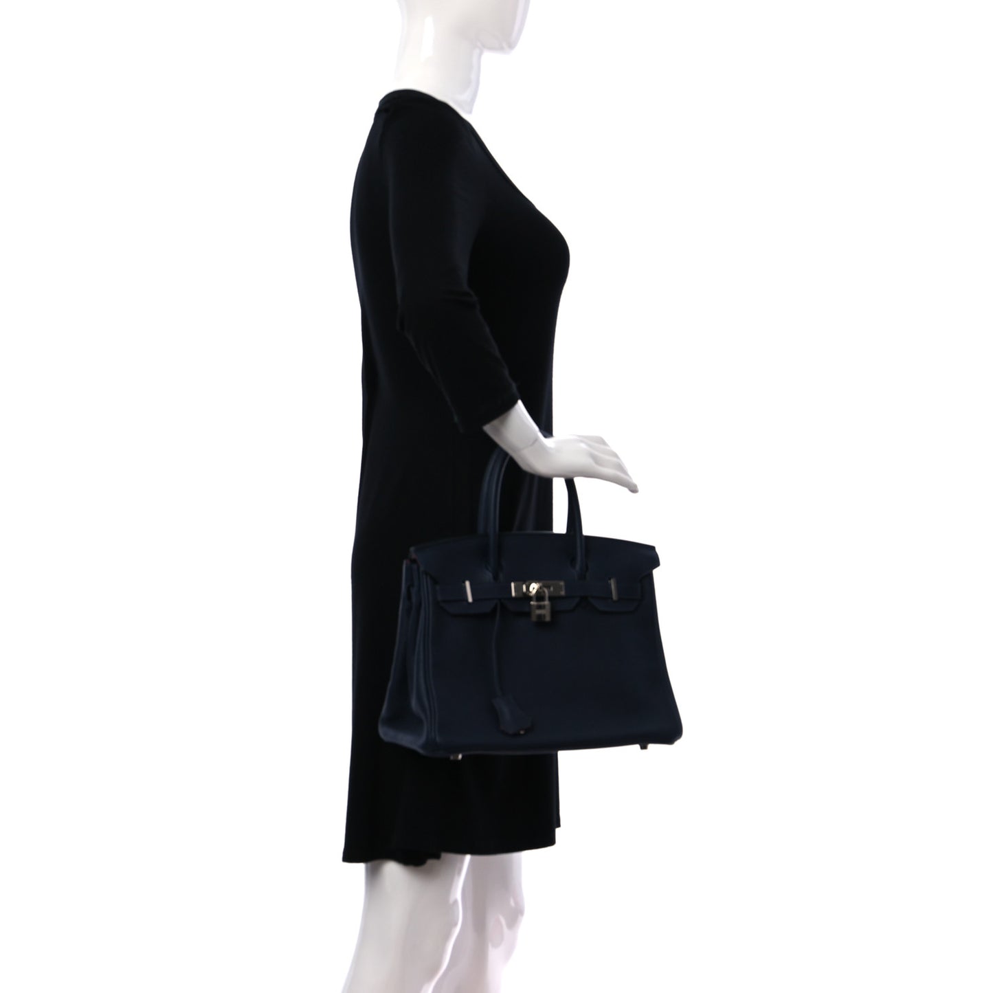 Togo Verso Birkin 30 Bleu Nuit Rose Pourpre