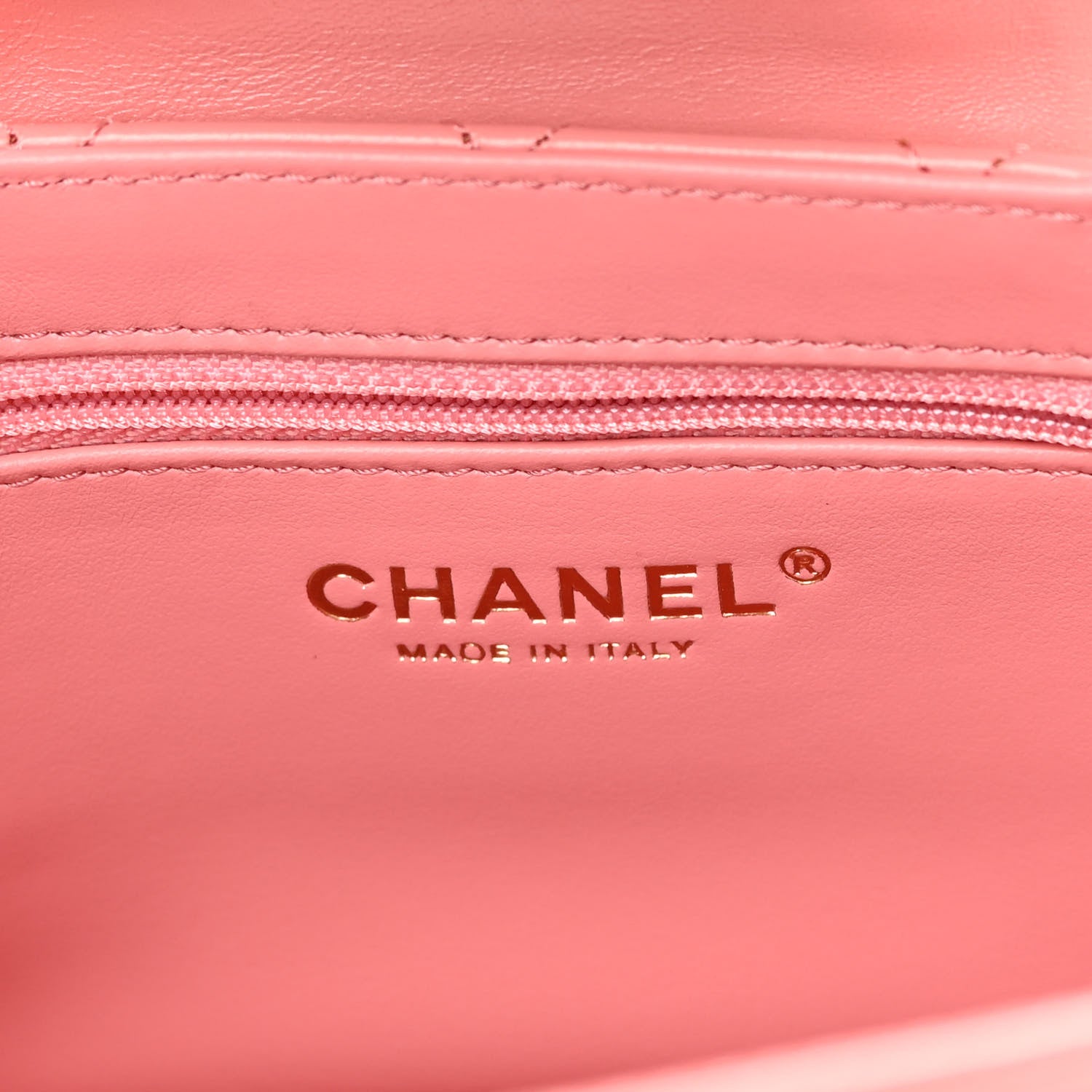 Chanel Shiny Aged Calfskin Quilted Nano Kelly Shopper Coral Pink 6 of 11