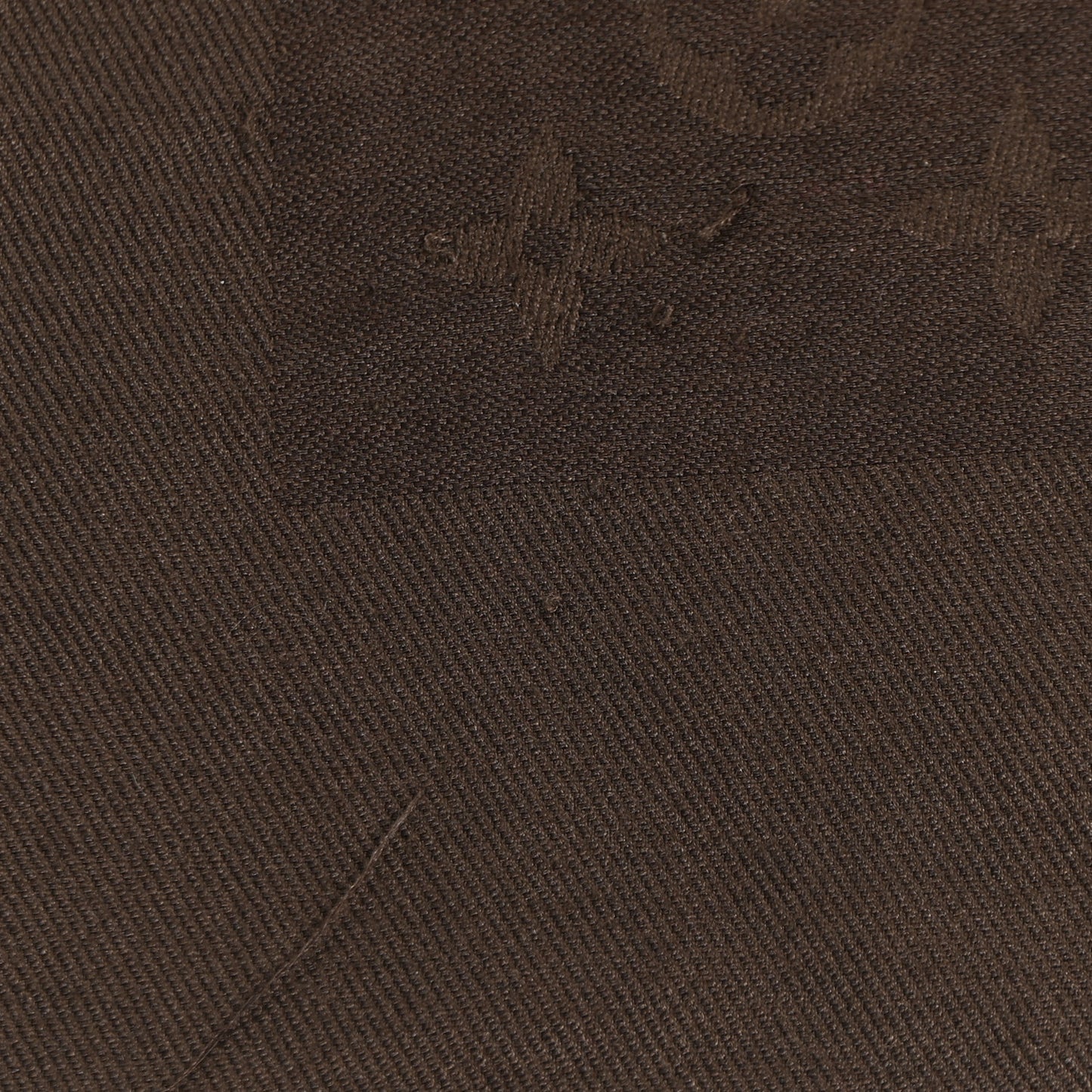 Silk Wool Monogram Shawl Brown