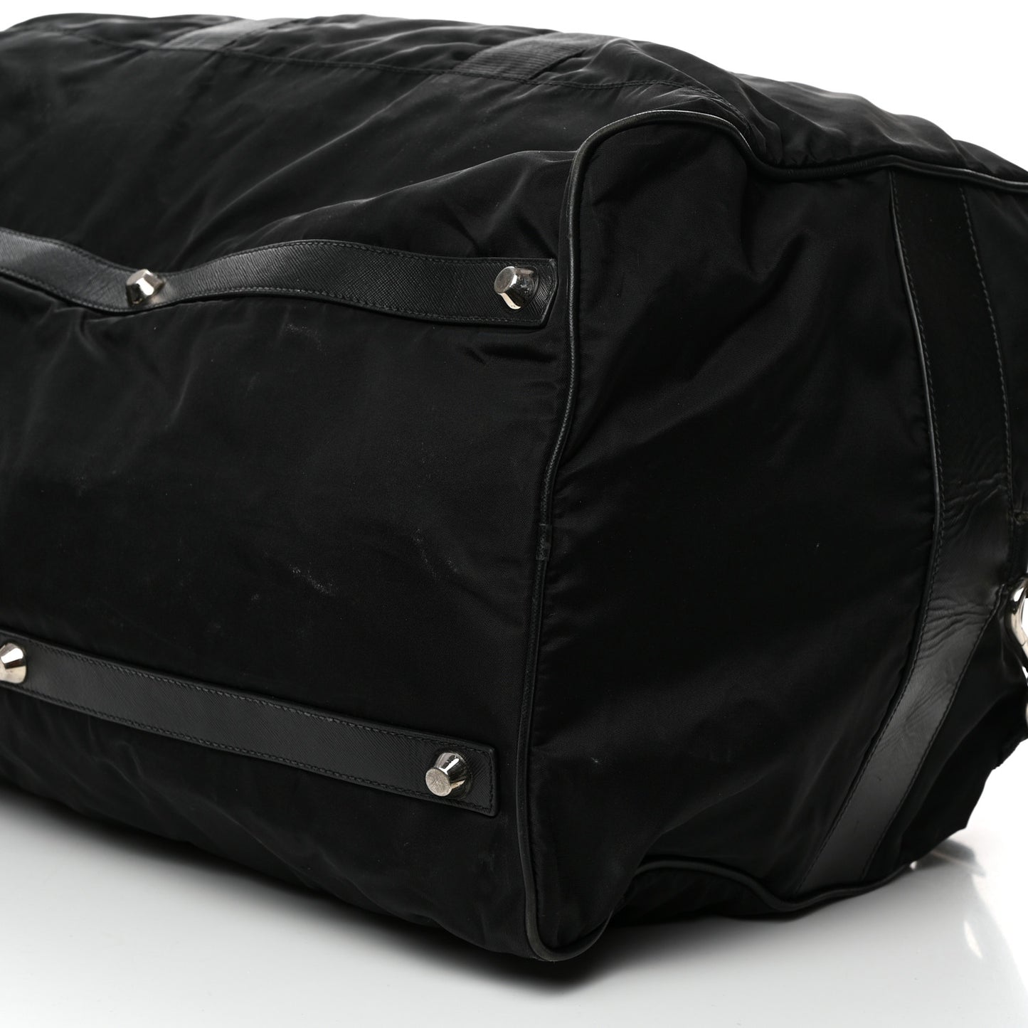 Tessuto Nylon Saffiano Viaggio Carry On Travel Bag Black