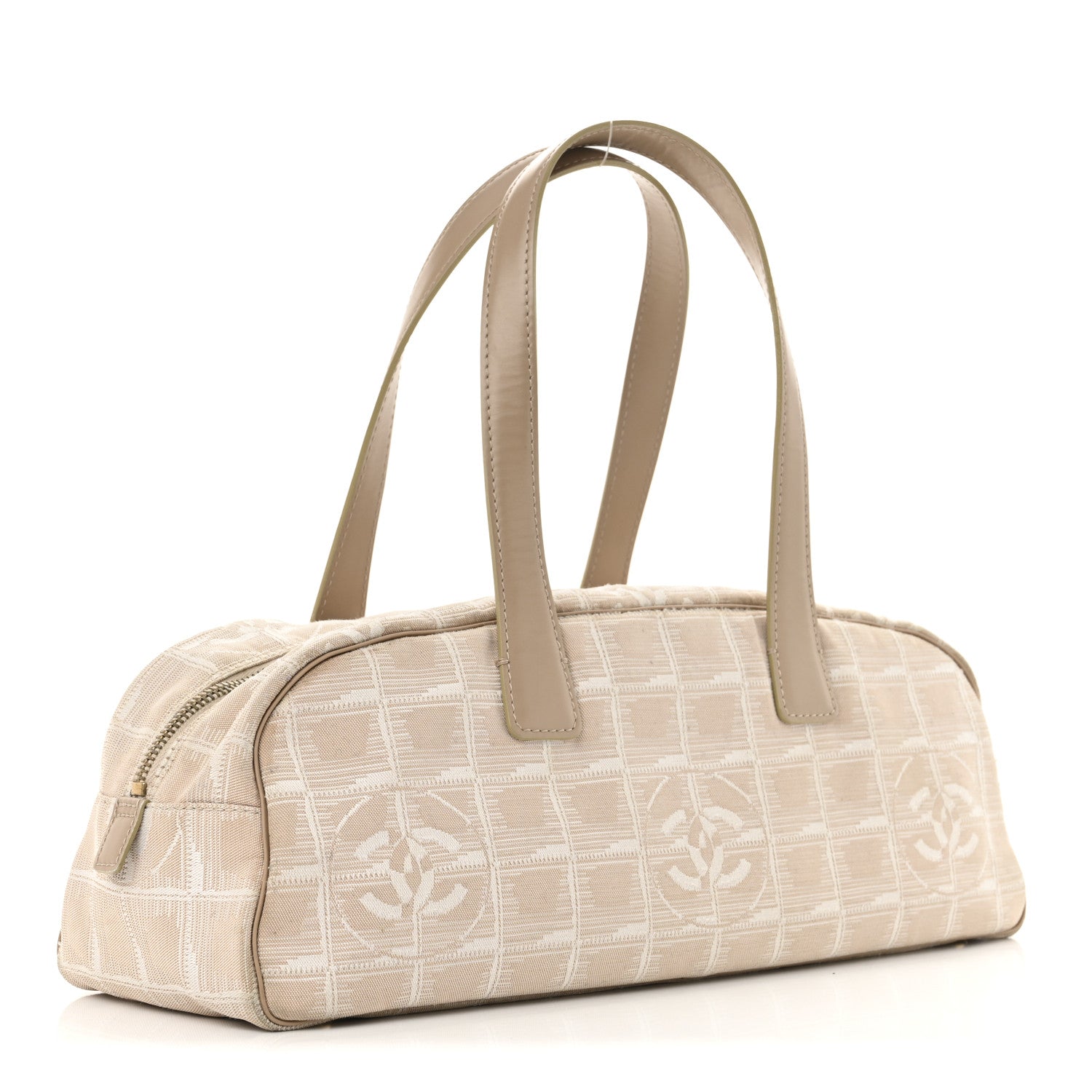 Chanel Nylon Travel Bowler Beige 3 of 12