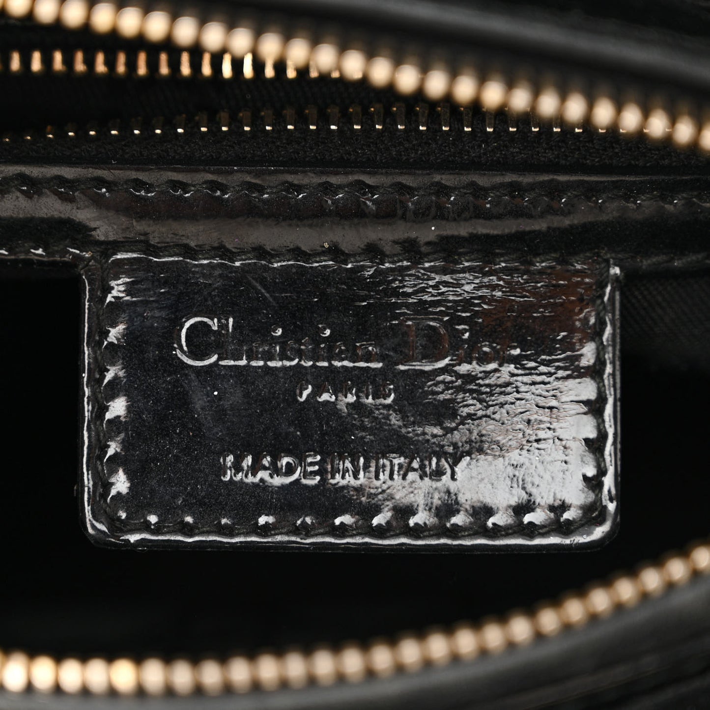 Patent Cannage Medium Lady Dior Black