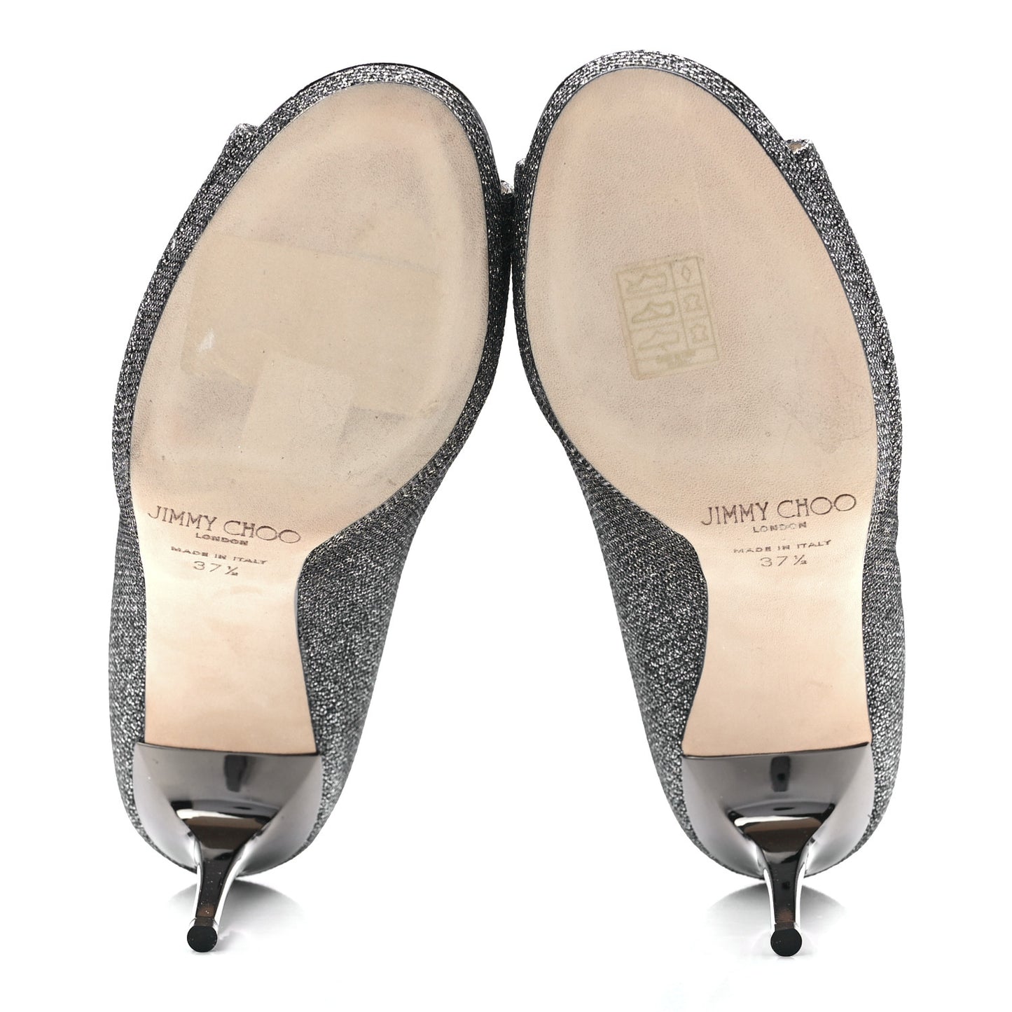 Glitter Luna 100 Peep Toe Pumps 37.5 Anthracite