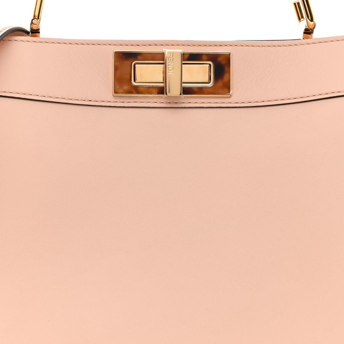 Vitello Seta Shiny Nappa Plexiglass Medium Peekaboo I SEE U Satchel Light Rose