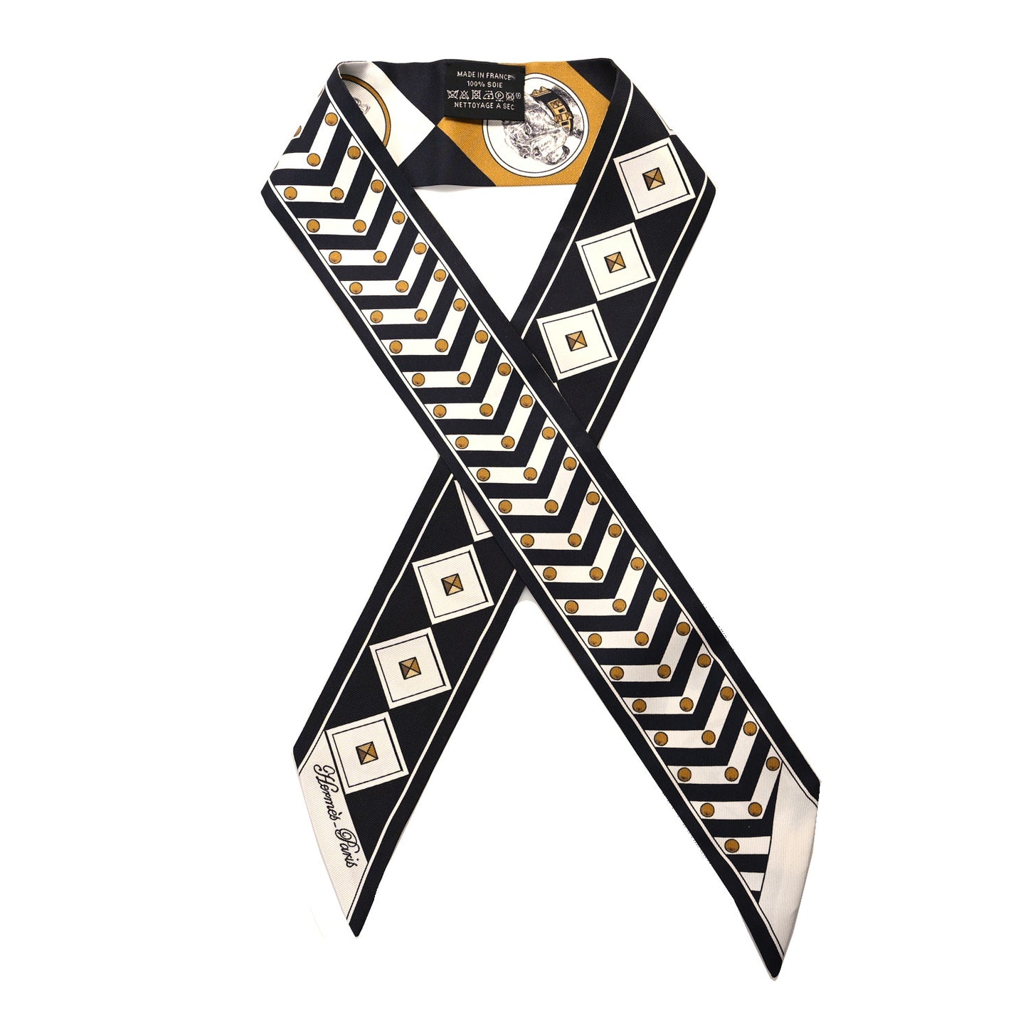 Silk Colliers et Chiens Twilly Black Gold White