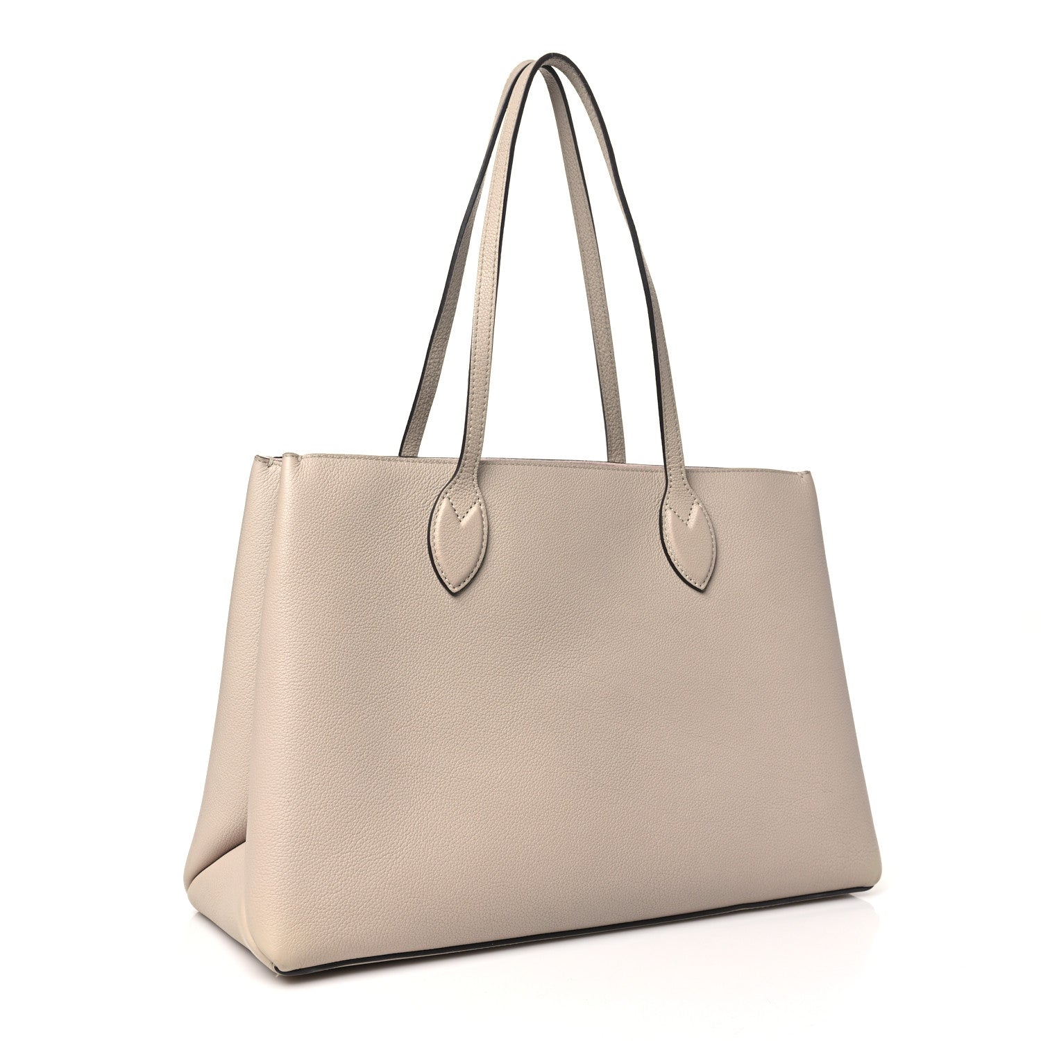 Louis Vuitton Grained Calfskin Lockme Shopper Greige 3 of 16