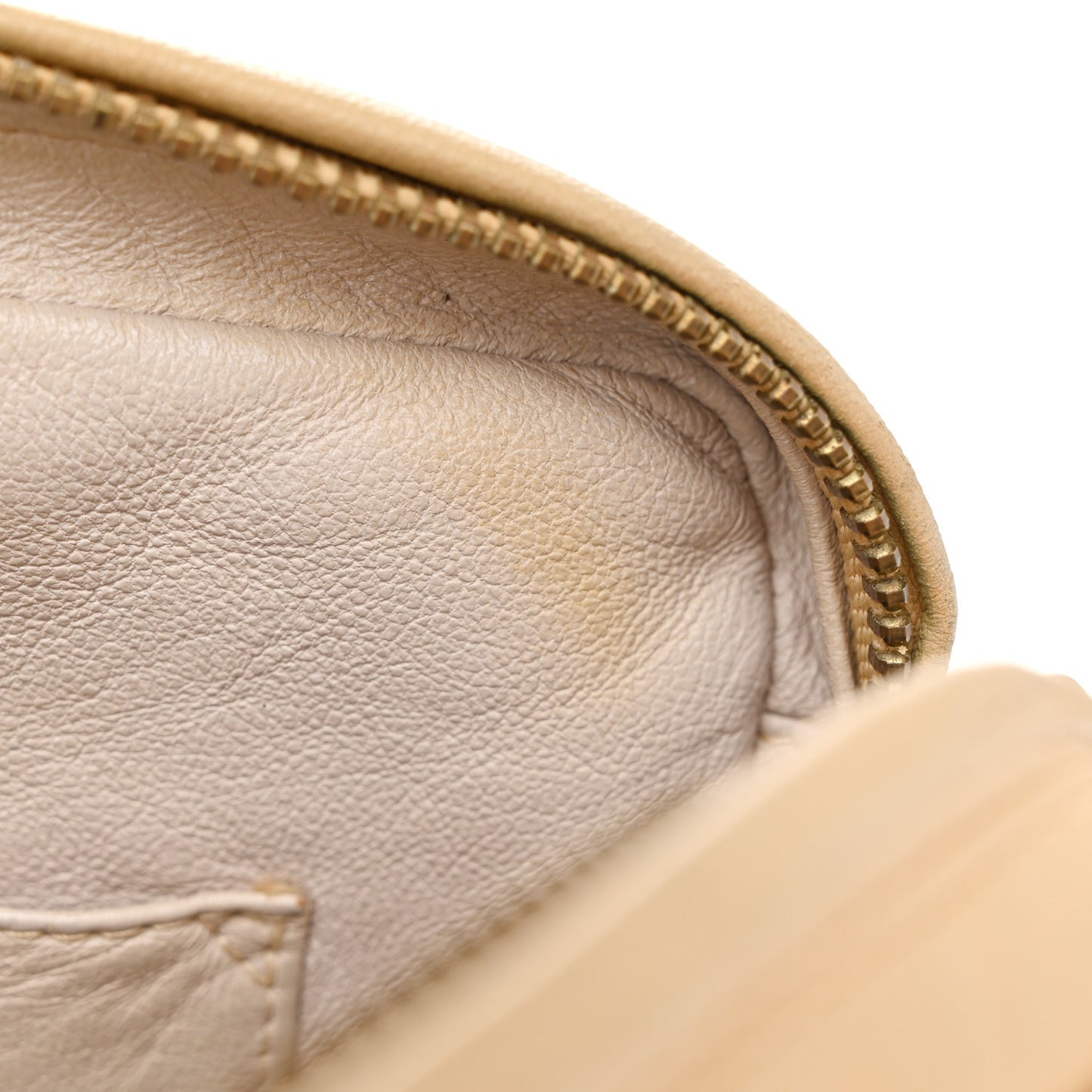 Lambskin Quilted Tassel Flap Camera Case Beige