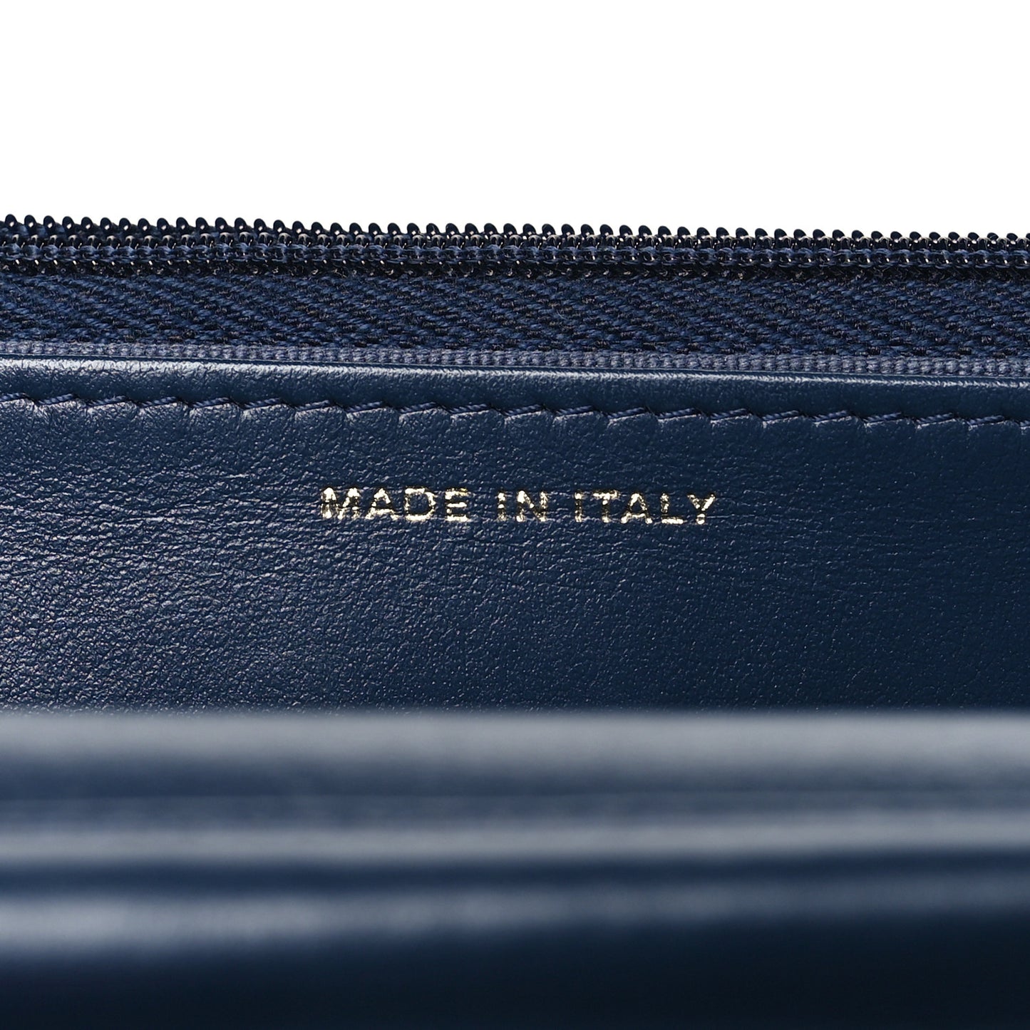 Denim Printed Wallet On Chain WOC Dark Blue