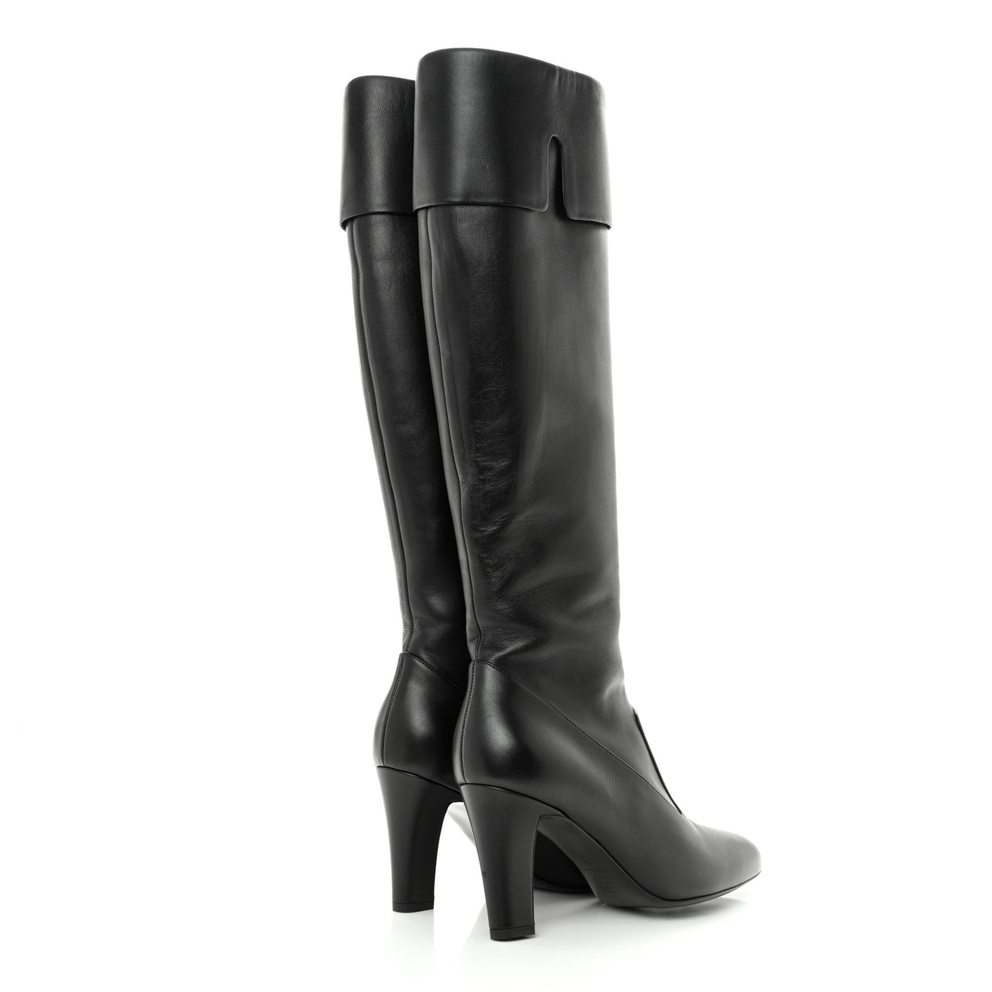 Lambskin High Boots 37 Black