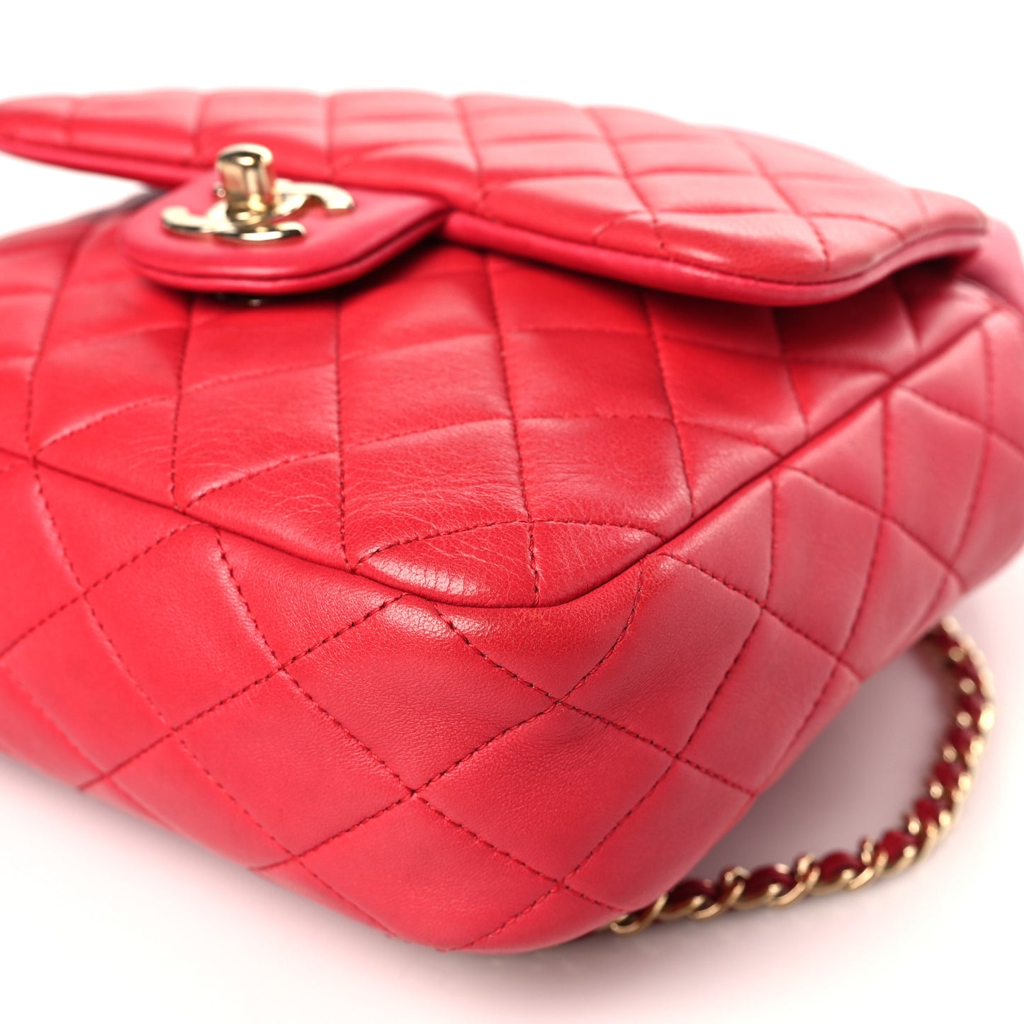 Lambskin Quilted Small Seoul Backpack Dark Pink