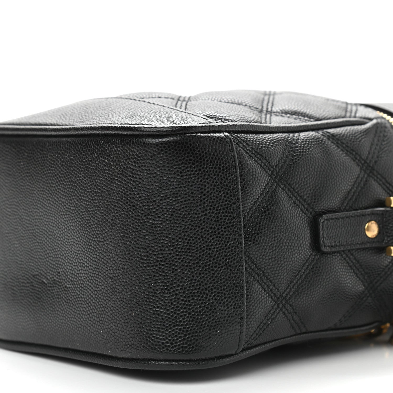 Saint Laurent Grain de Poudre Quilted 80's Vanity Bag Black 8 of 8