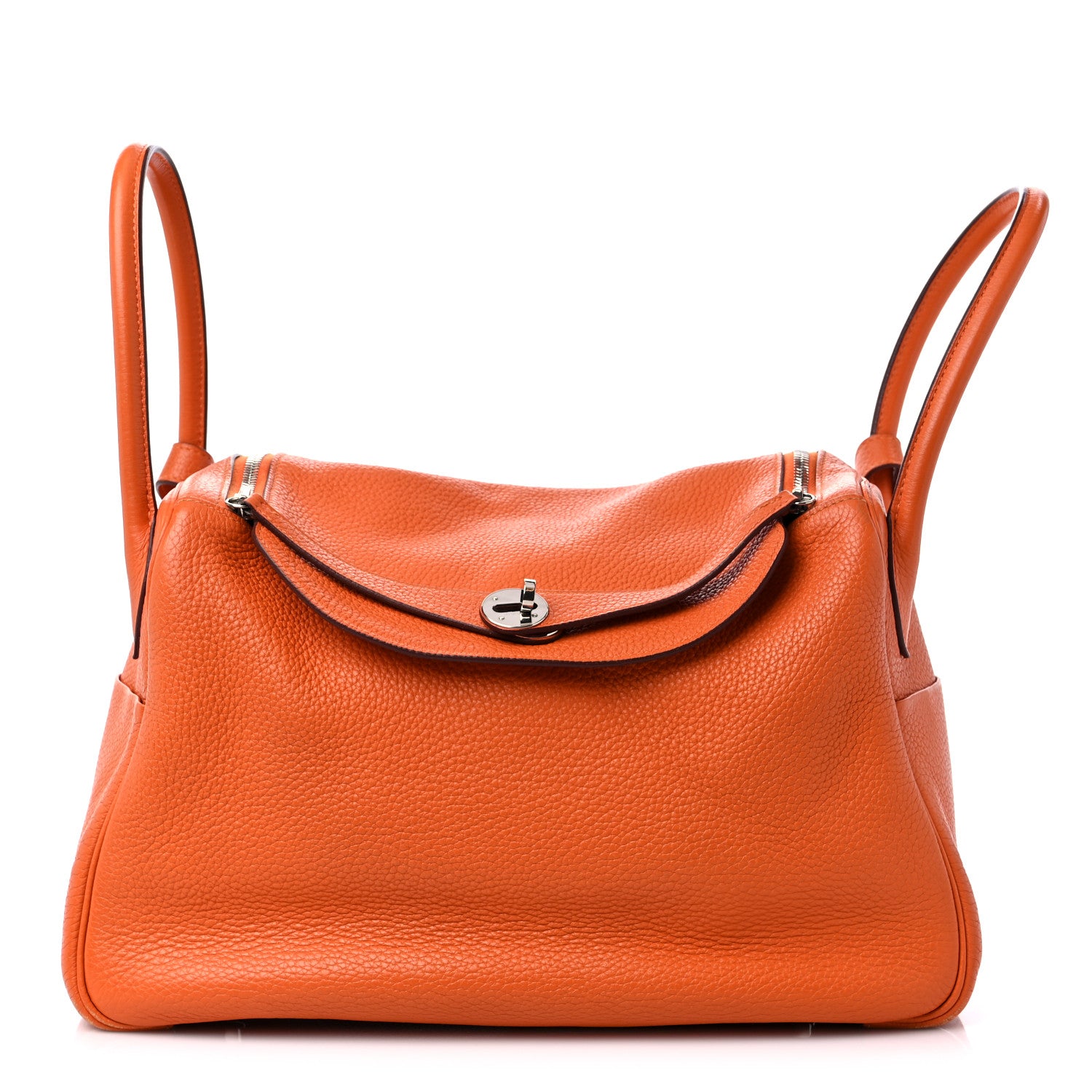Hermes Taurillon Clemence Lindy 34 Orange 1 of 14