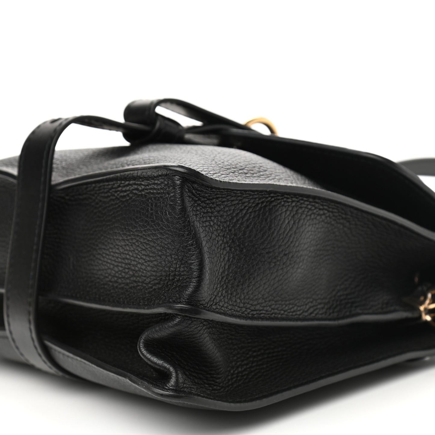 Grained Calfskin Medium Aby Day Shoulder Bag Black