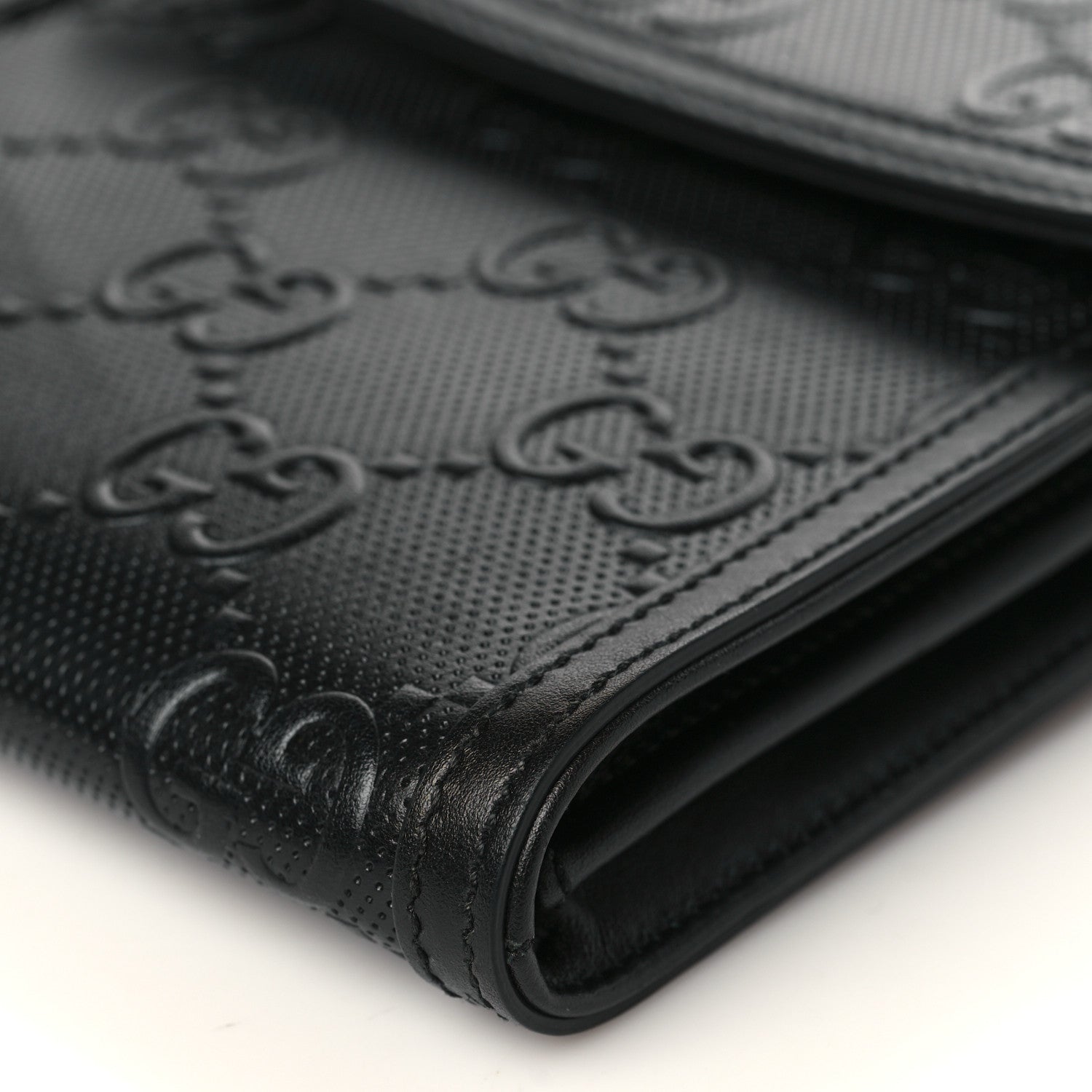 Gucci Calfskin GG Tennis Embossed Messenger Bag Black 8 of 8