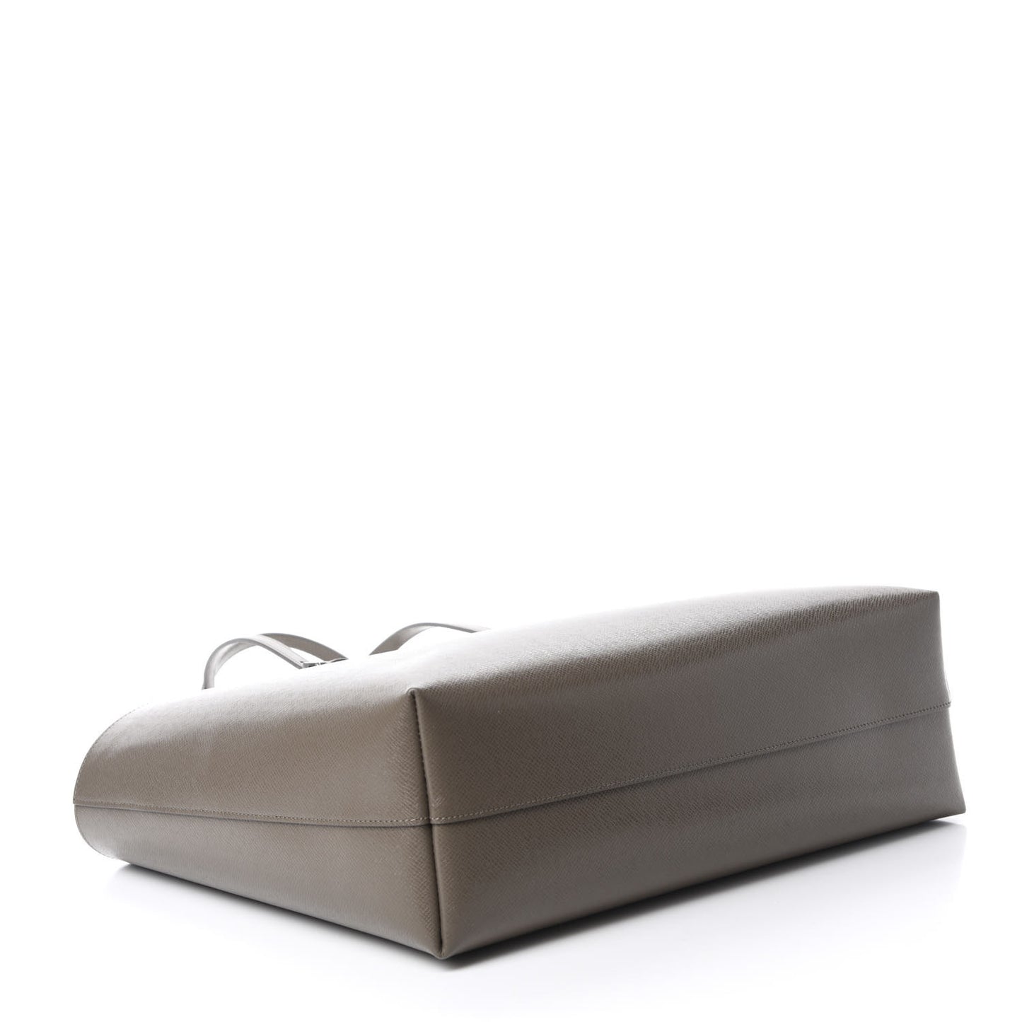 Grained Calfskin Large Shopping Tote Warm Taupe Black