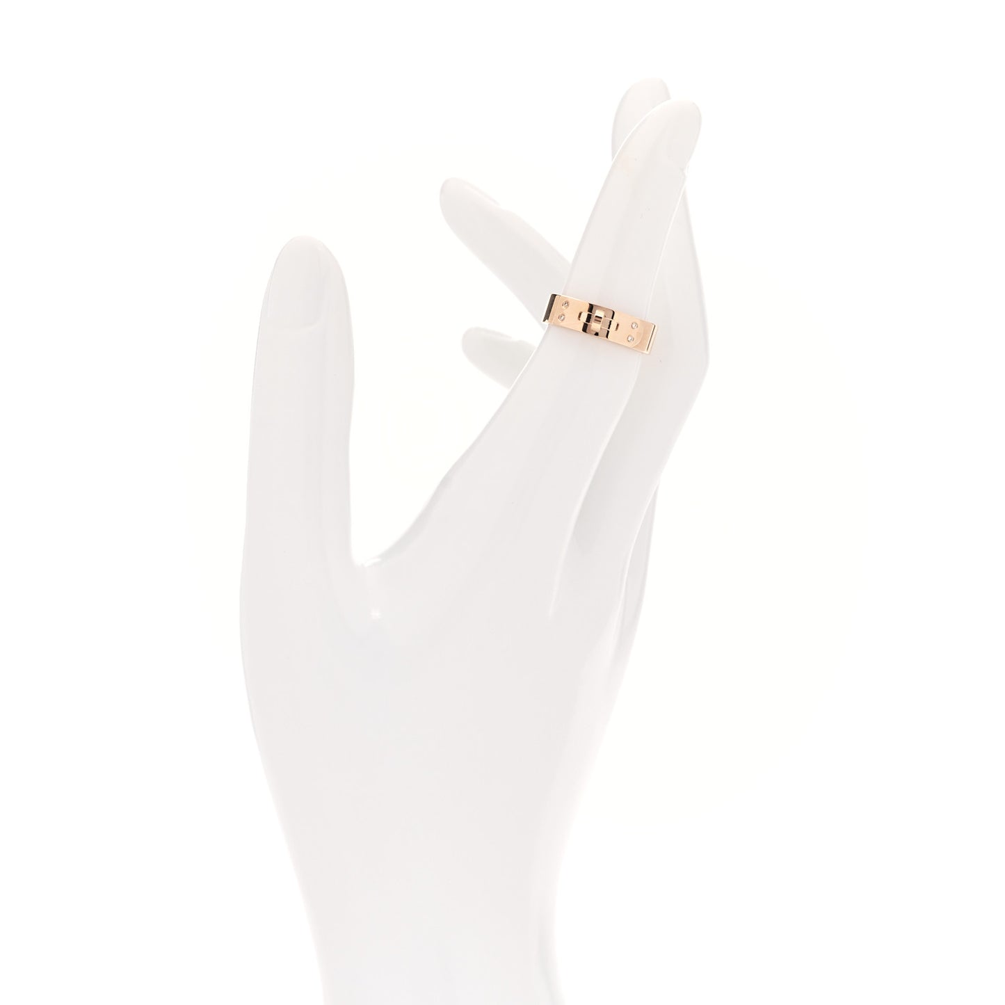 18K Rose Gold Diamond PM Kelly Ring 50 5.5