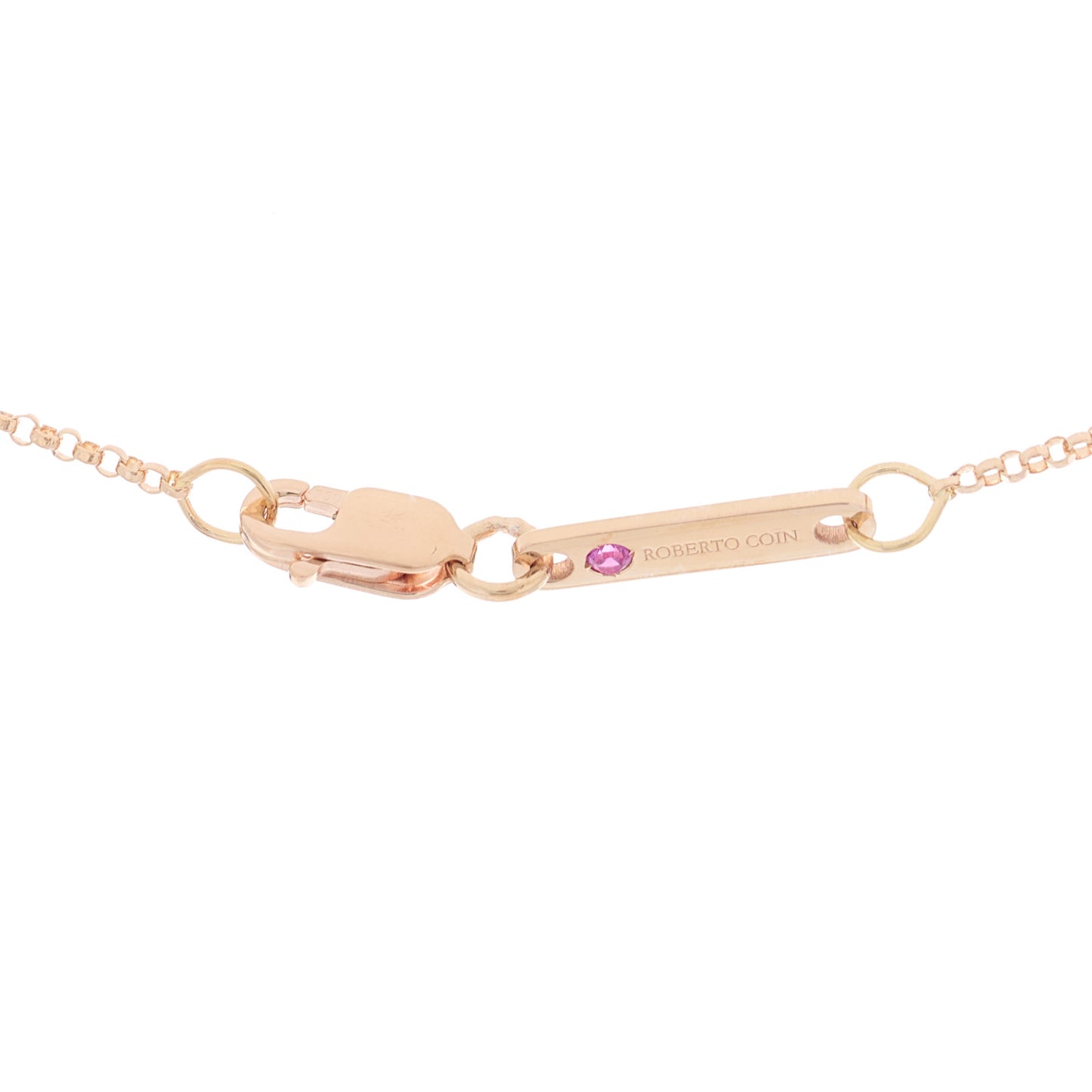 18K Rose Gold Symphony Golden Gate Rondel Pendant Necklace