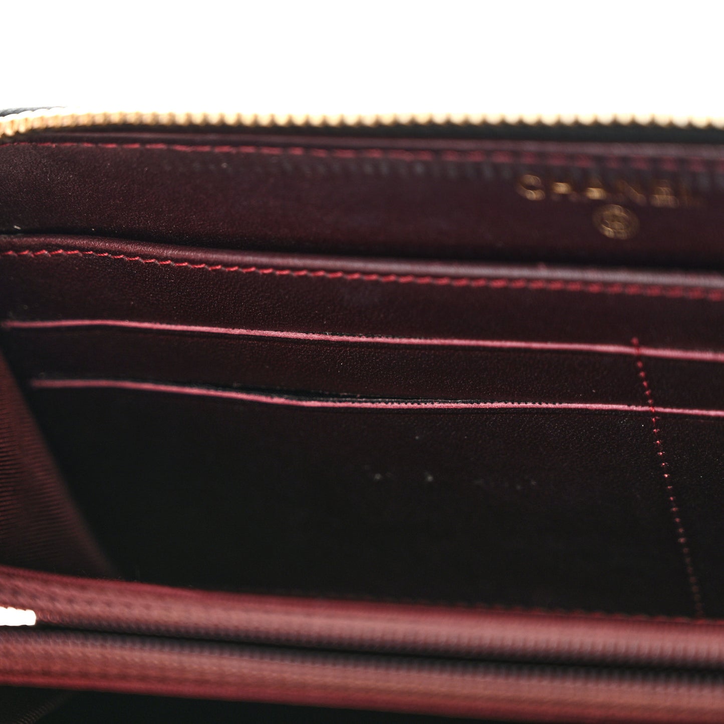 Caviar Quilted Large Gusset Zip Around Wallet Black