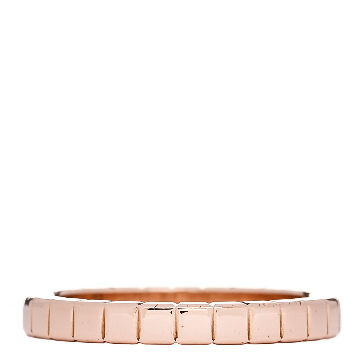 18K Rose Gold Ice Cube Band Ring 50 5.5