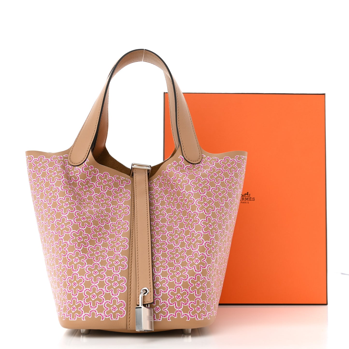 Swift Lucky Daisy Picotin Lock 18 PM Chai Rose White