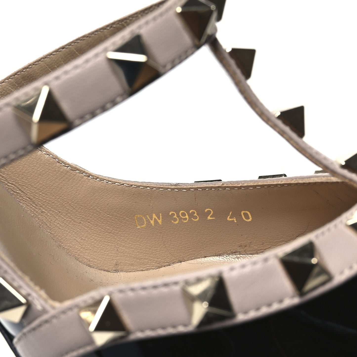 Patent Nappa Rockstud Ankle Strap 100mm Pumps 40 Black Poudre