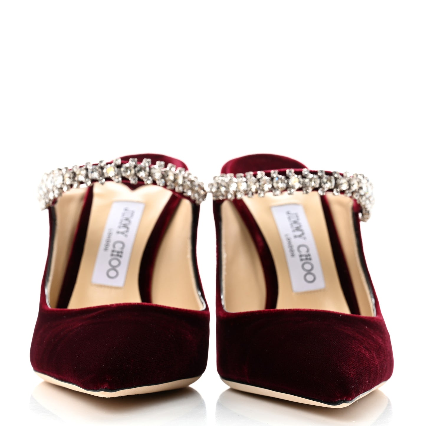 Velvet Crystal Bing 100 Pumps 40 Burgundy