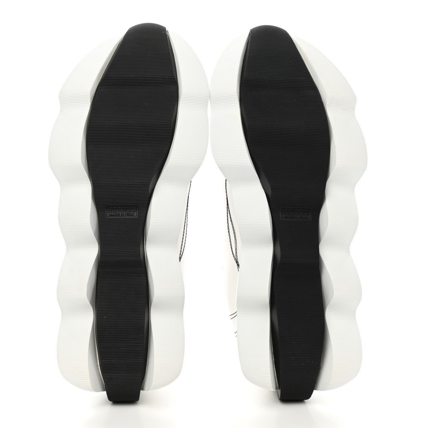 Hermes Technical Canvas Goatskin Mens Envol Sneakers 45 White Casse 5 of 9