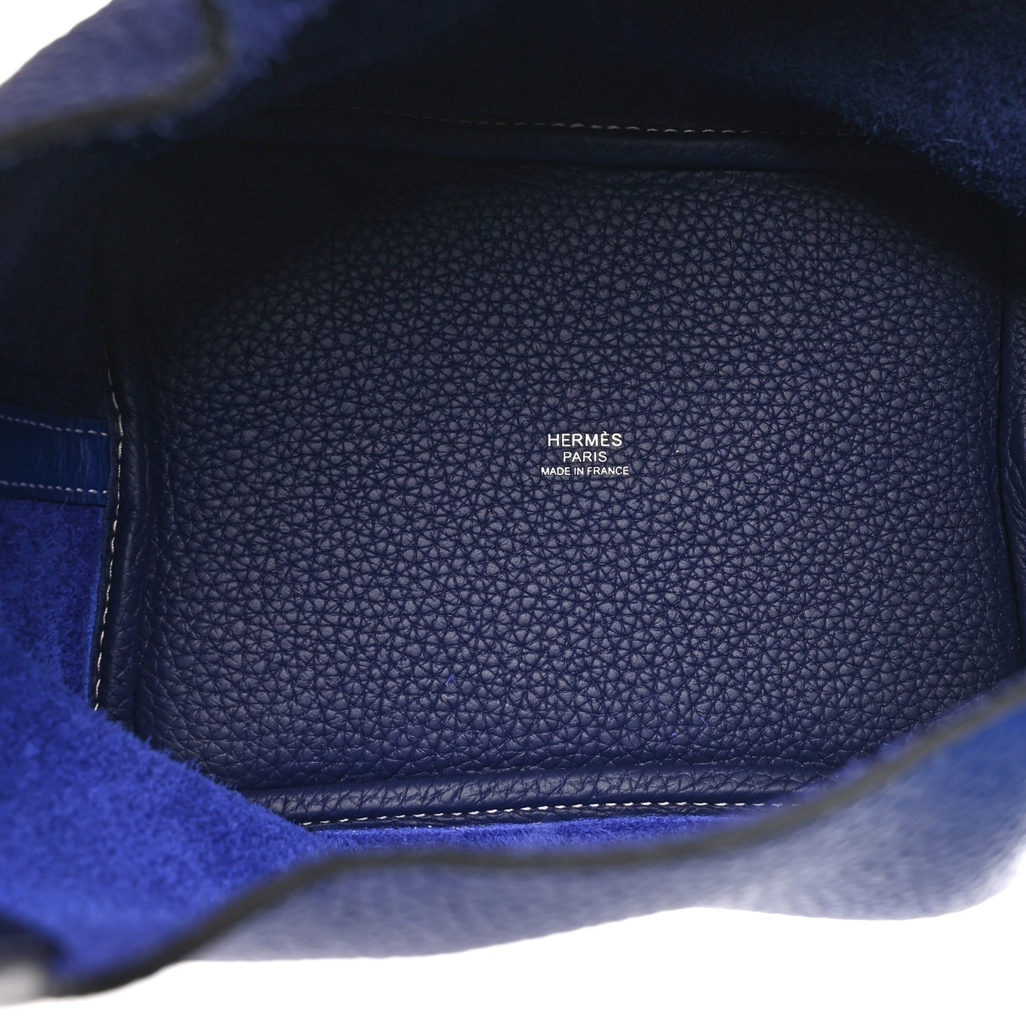 Taurillon Clemence Casaque Picotin Lock 18 PM Bleu Electrique Bleu Encre