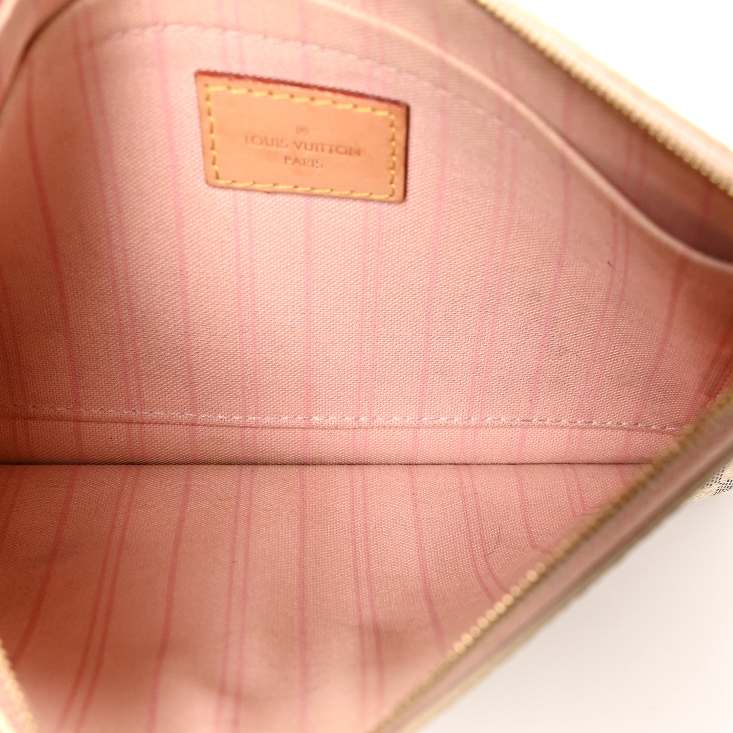 Louis Vuitton Damier Azur Neverfull MM GM Pochette Rose Ballerine 5 of 10