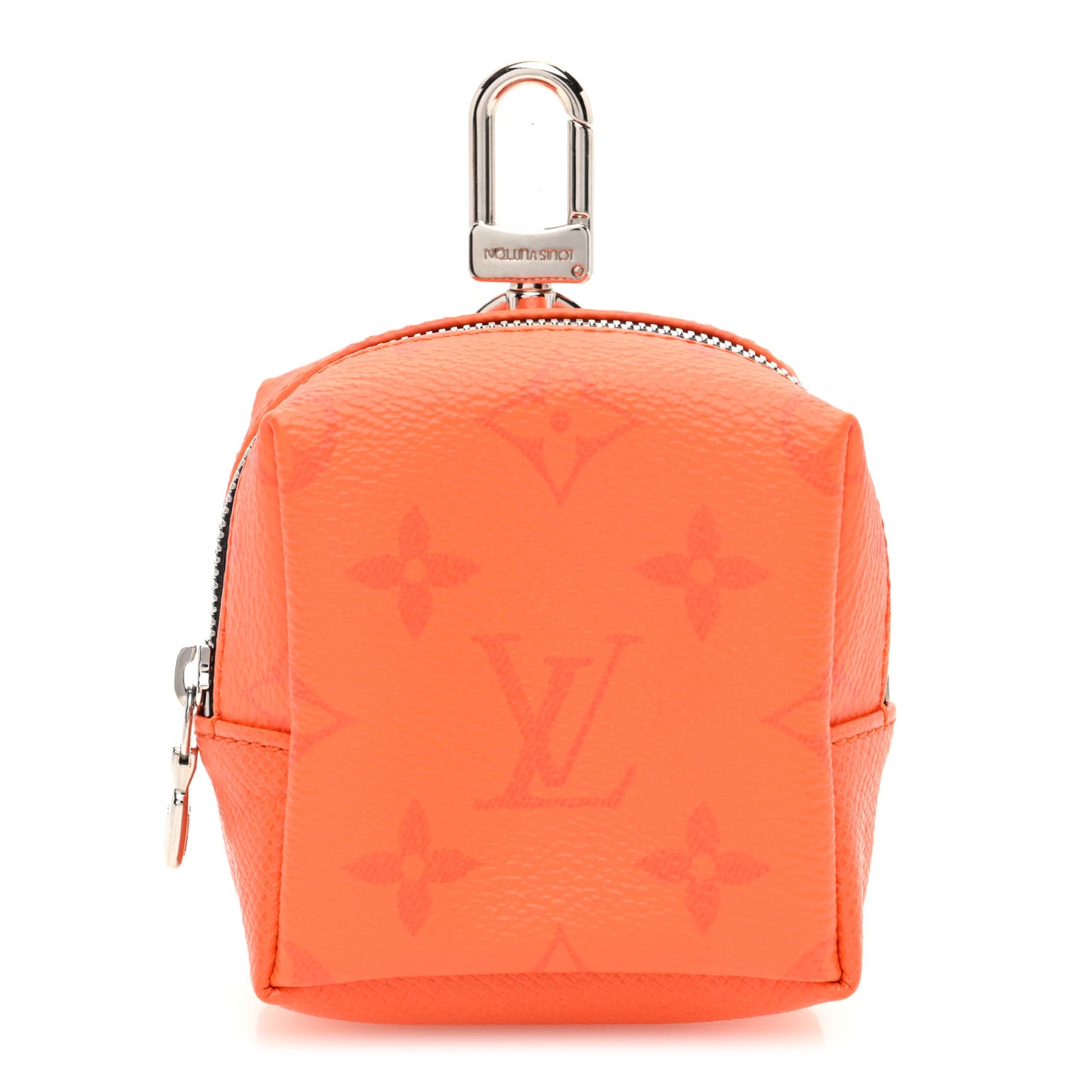Taigarama Monogram Squared Pouch Bag Charm Orange