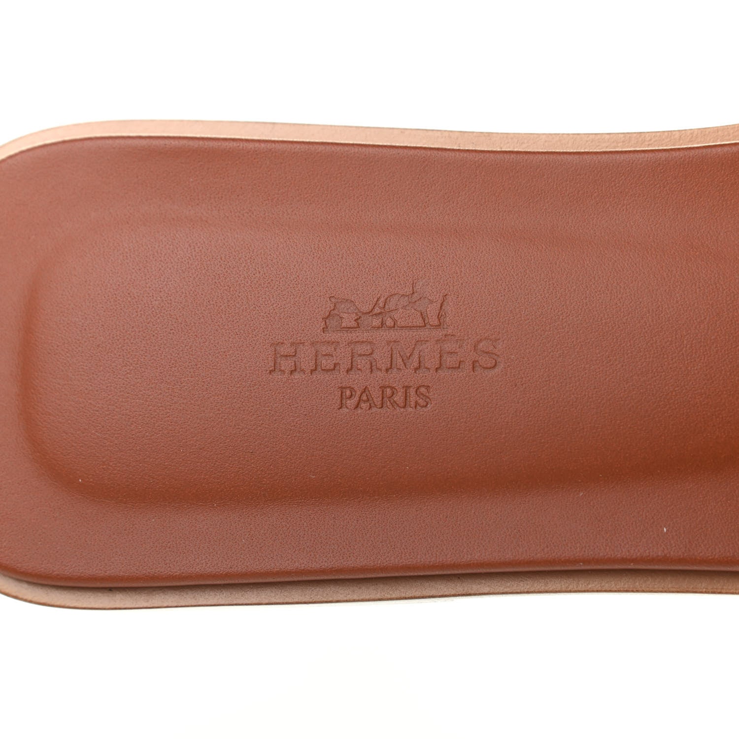 Hermes Box Calfskin Oran Sandals 40 Gold 6 of 8