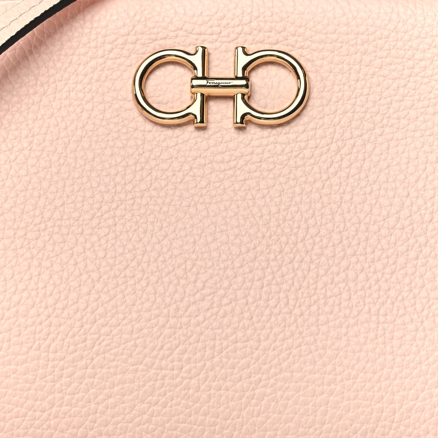 Calfskin Small Gancini Crossbody Pink Lemonade
