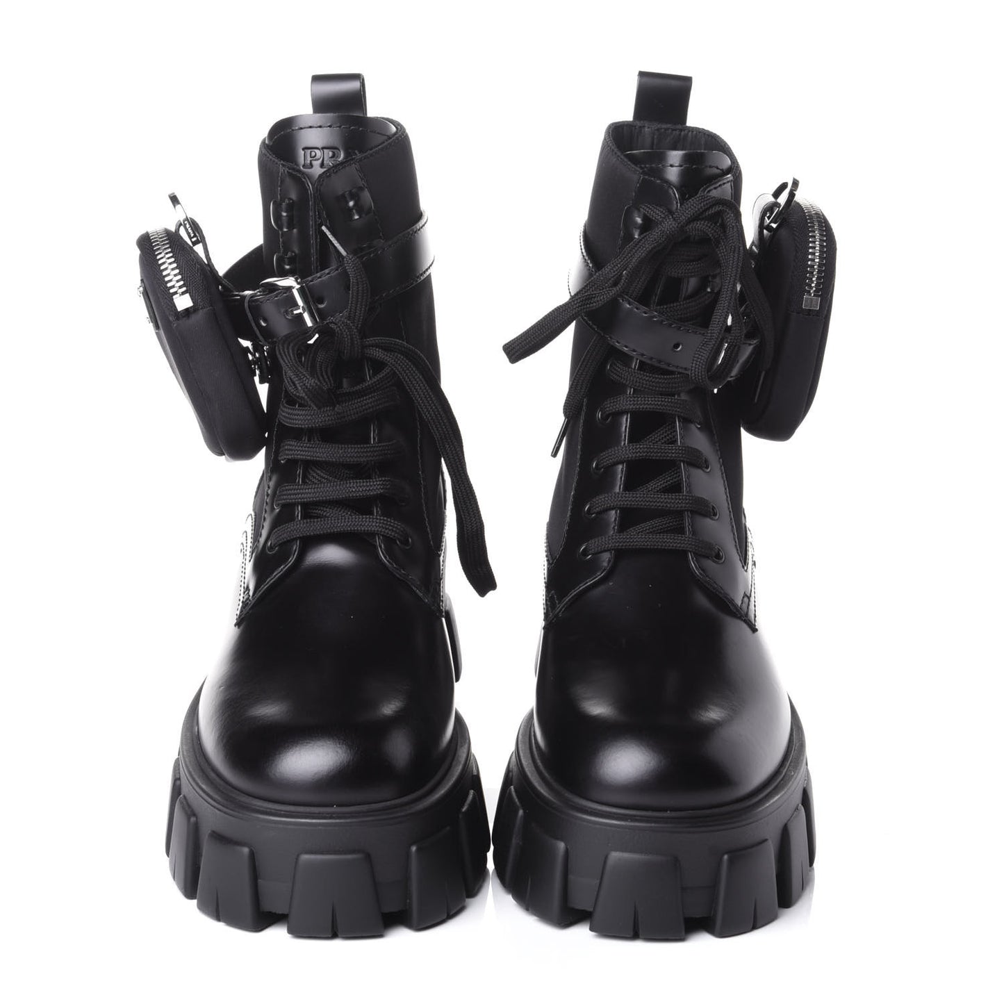 Spazzolato Rois Nylon Metal Triangle Logo Monolith Pouch Pocket 55mm Boots 39 Black