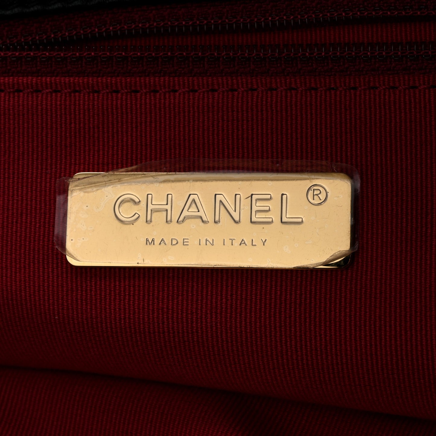 Lambskin Quilted Chanel 19 Shopping Bag Black