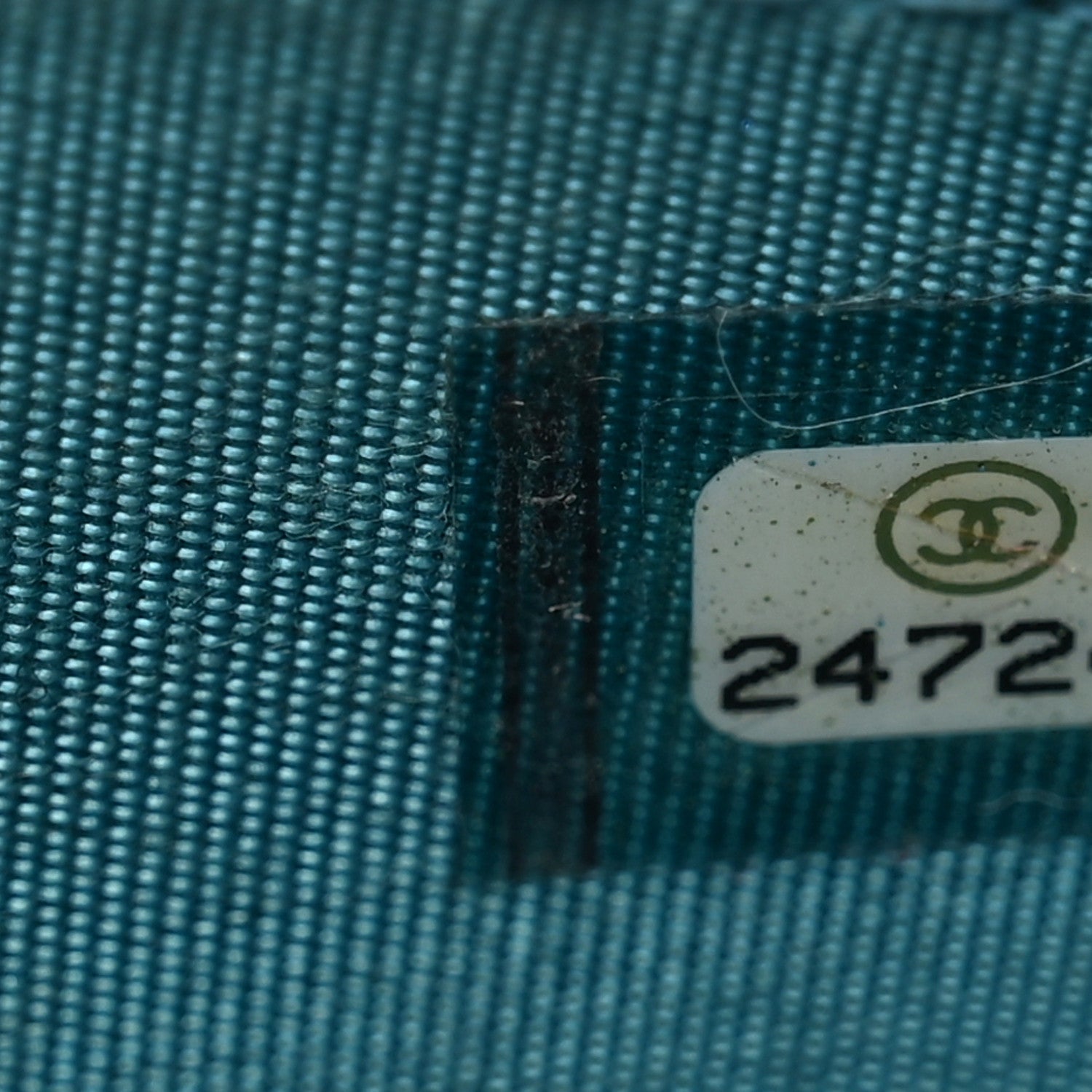 Chanel Metallic Caviar Quilted Boy Zip Around Coin Purse Wallet Turquoise 7 of 9