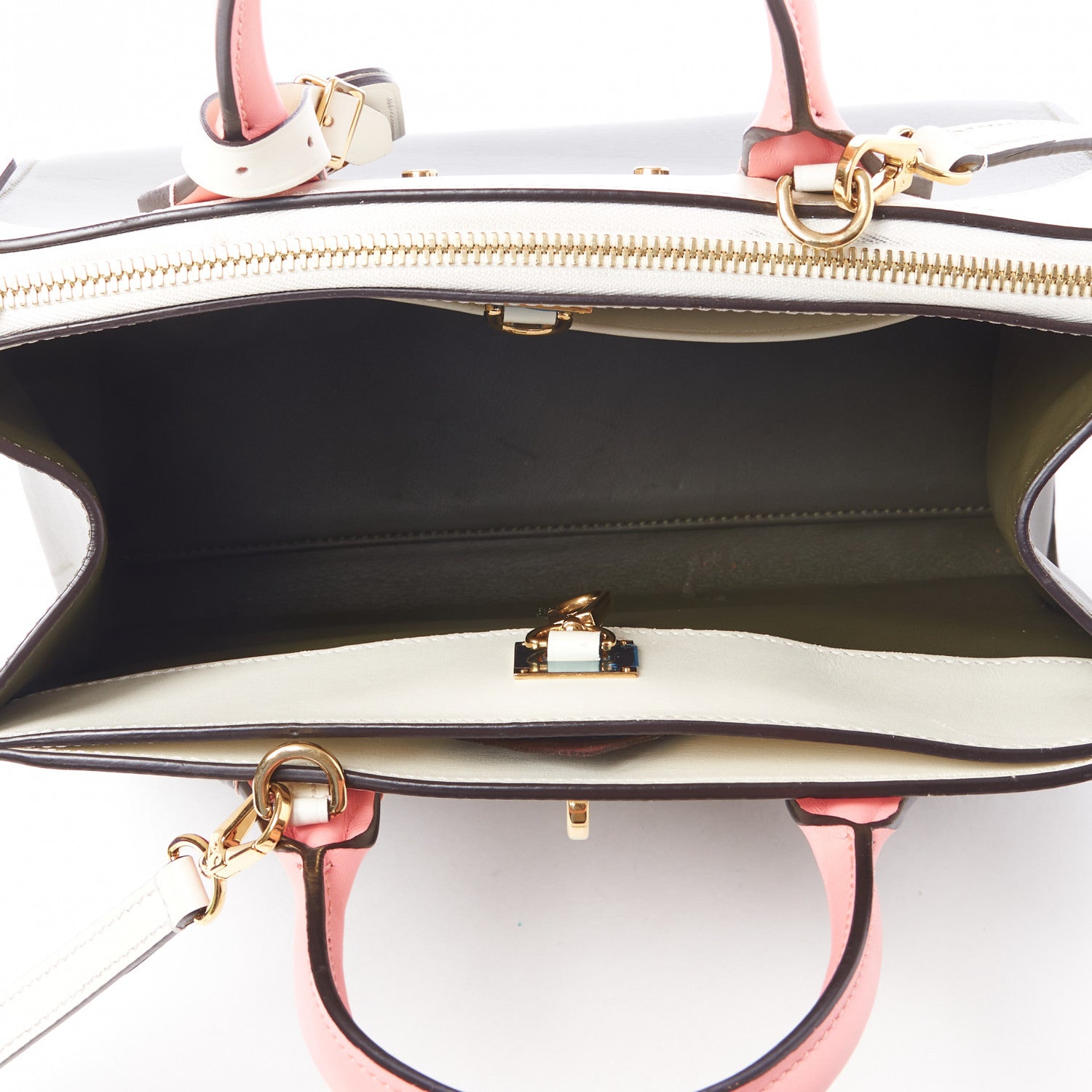 Louis Vuitton Calfskin City Steamer PM Kaki White Magnolia 6 of 9