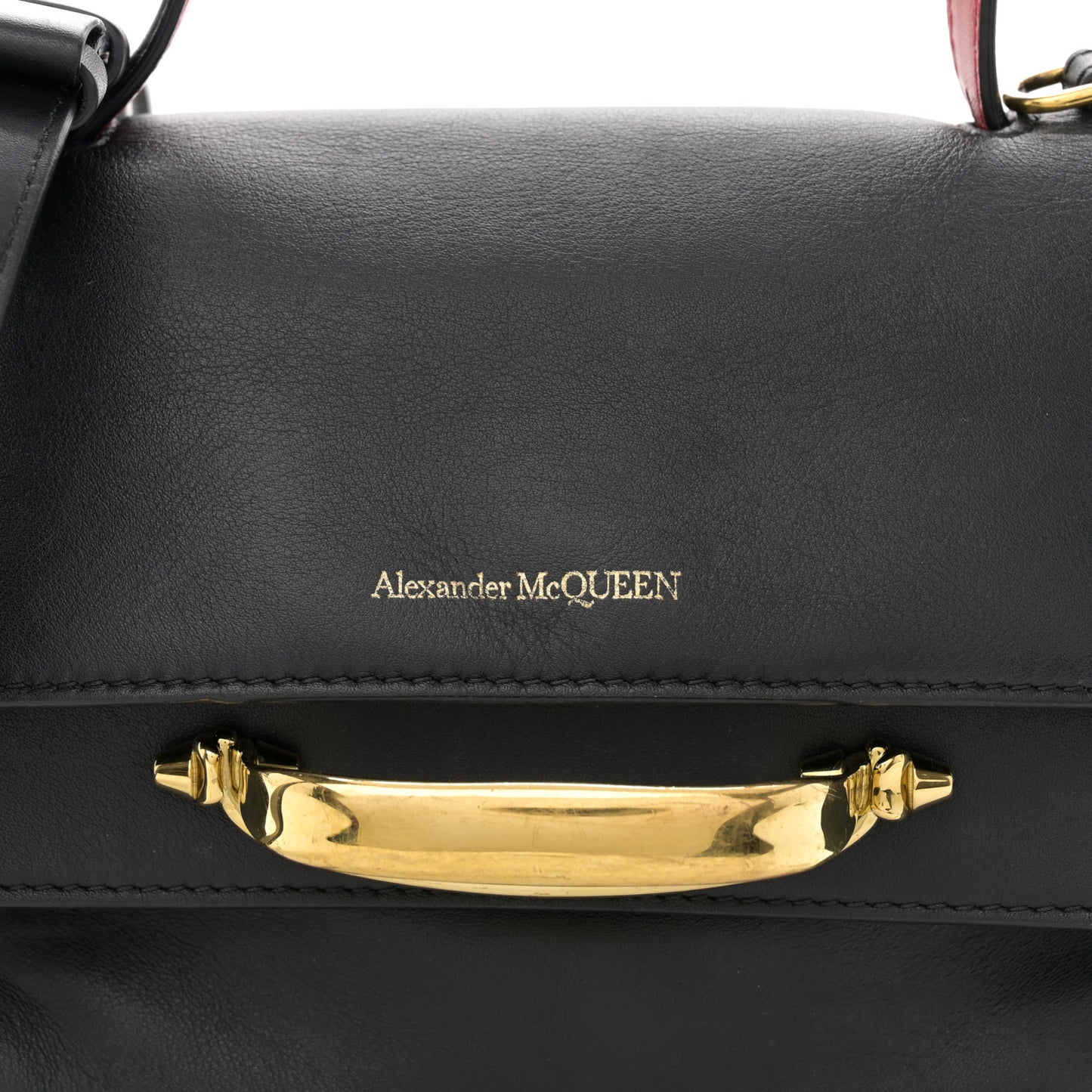 Calfskin The Small Story Bag Black Red