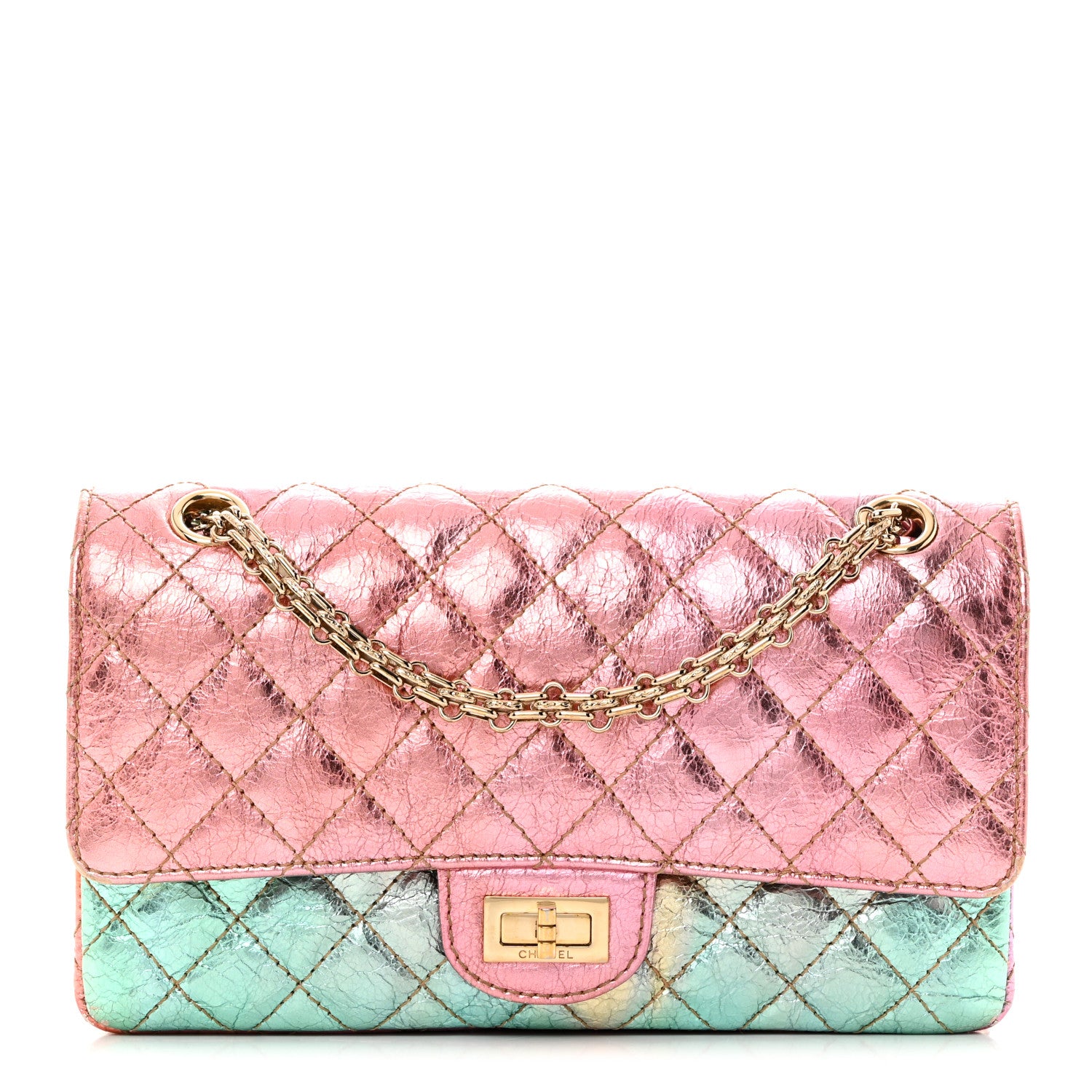Chanel Metallic Goatskin Quilted 2.55 Reissue 225 Flap Multicolor 1 of 10