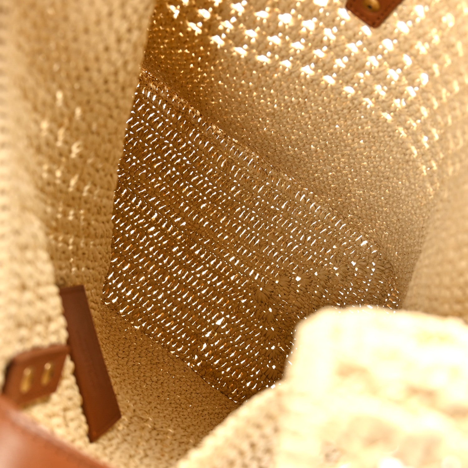 Saint Laurent Raffia Monogram Hobo Naturale 5 of 9