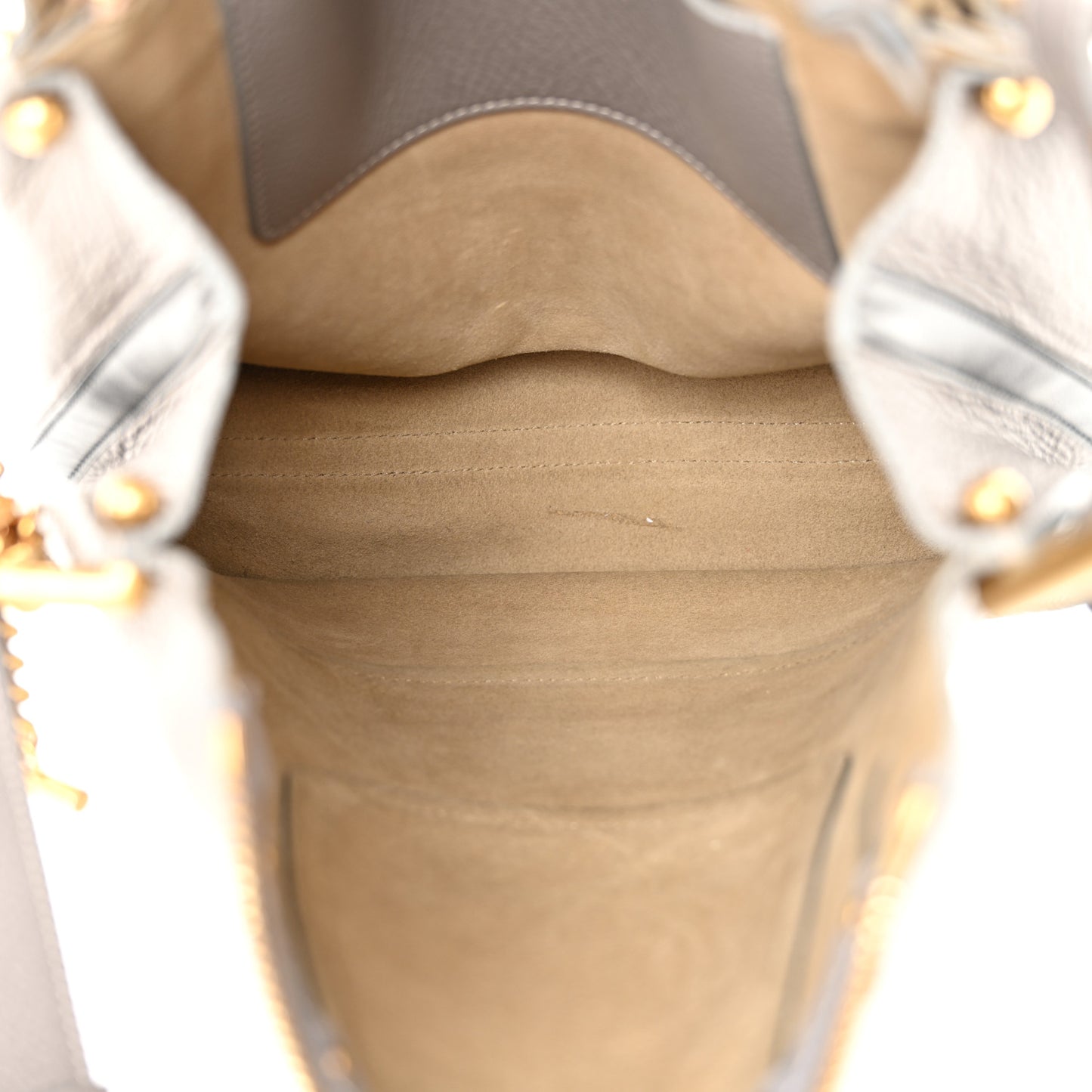 Grained Calfskin Small Hayley Hobo Cashmere Grey