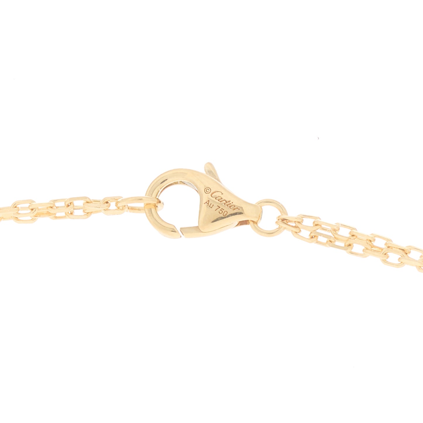 18K Yellow Gold 2 Diamond LOVE Necklace