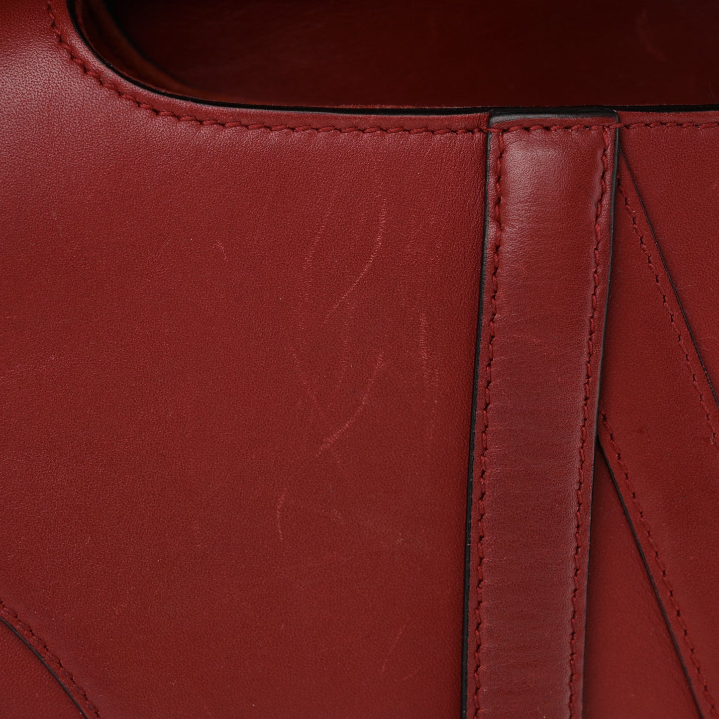 Calfskin Mini Saddle Bag Scarlet