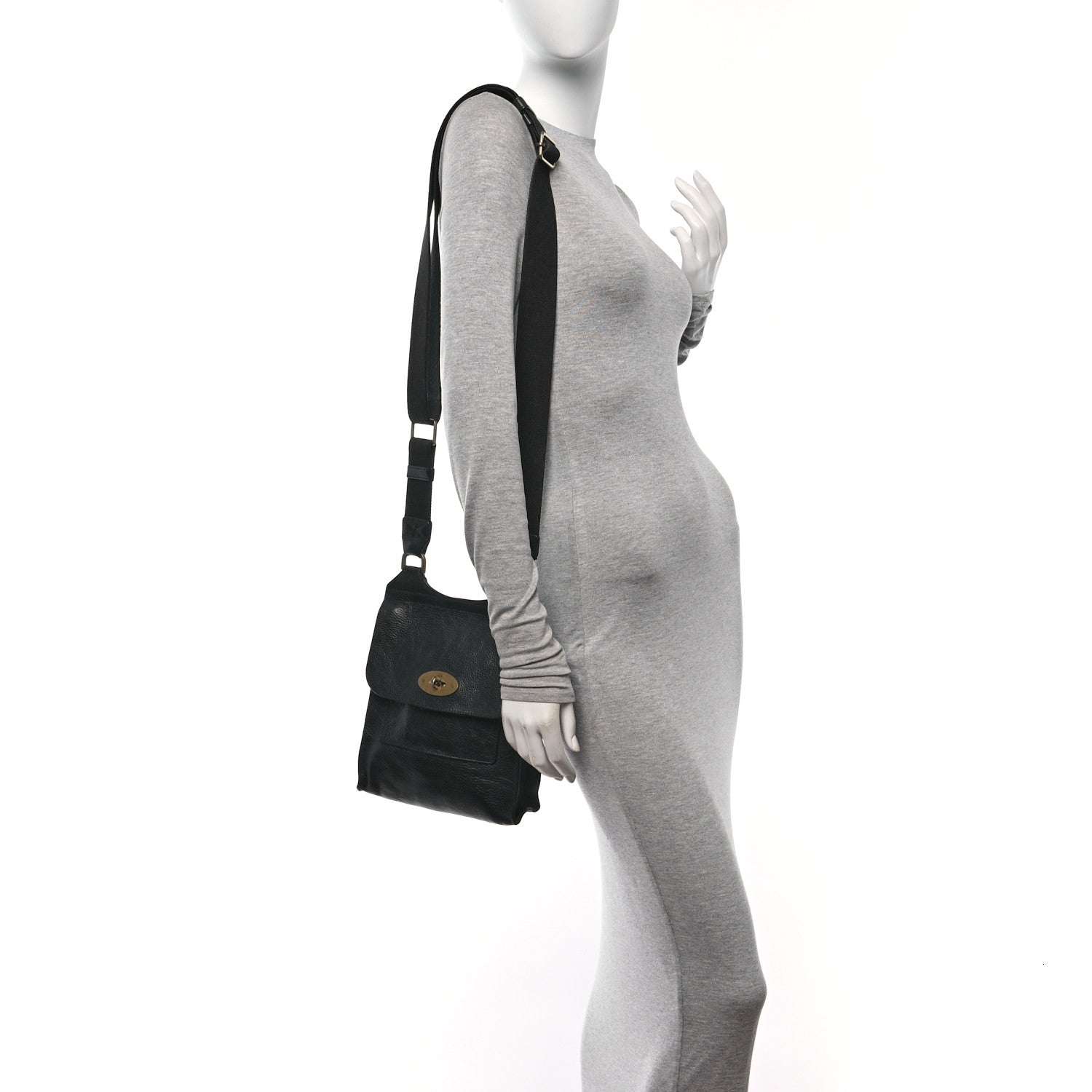 Mulberry Natural Grain Calfskin Antony Messenger Crossbody Black 2 of 21